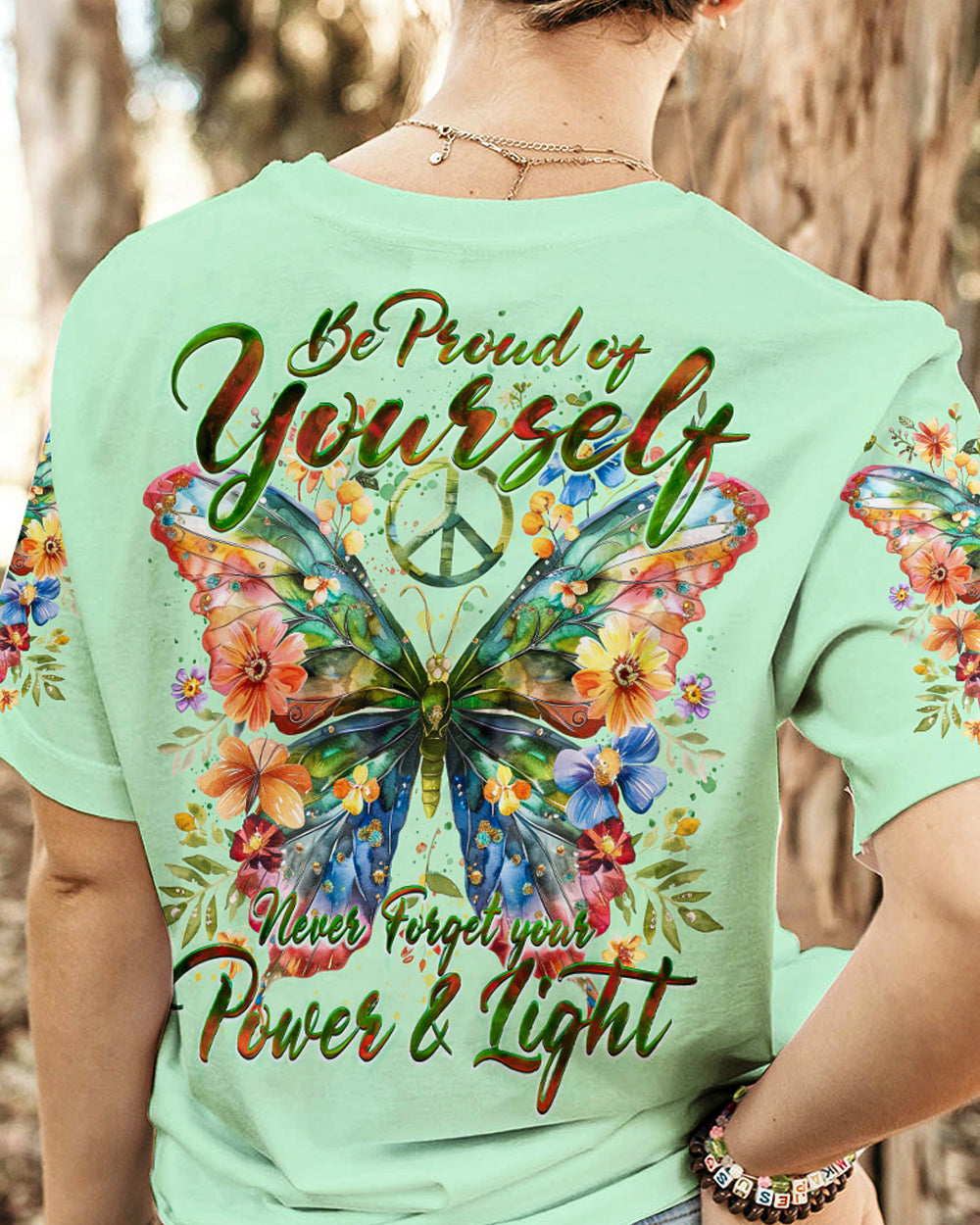 BE PROUD OF YOURSELF BUTTERFLY ALL OVER PRINT - TY0204243