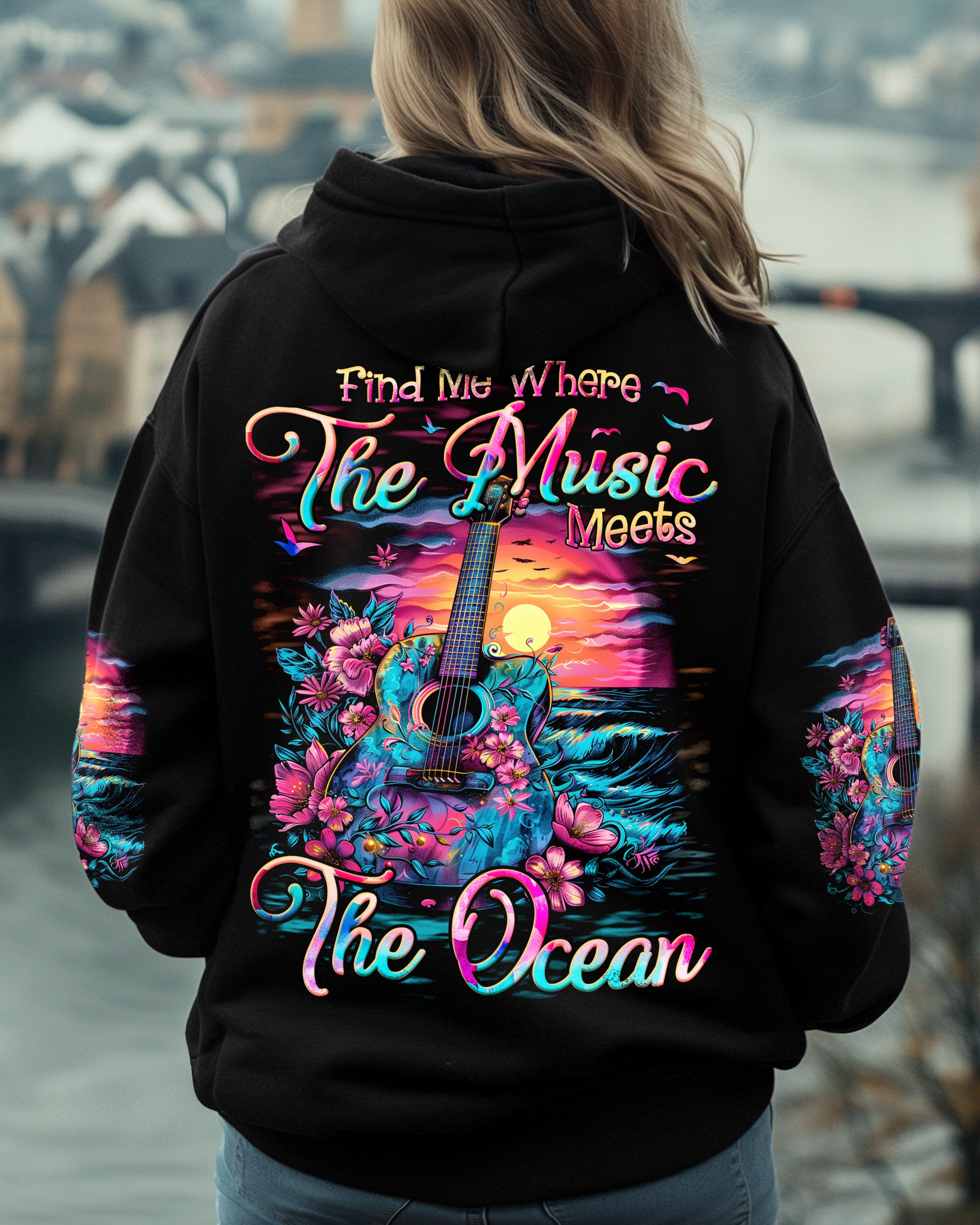 FIND ME WHERE THE MUSIC MEETS THE OCEAN ALL OVER PRINT - TYQY1312242