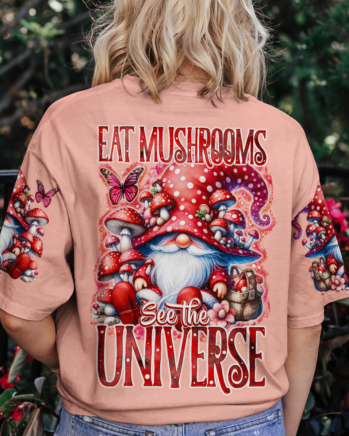 EAT MUSHROOMS SEE THE UNIVERSE GNOME ALL OVER PRINT - TY2404241