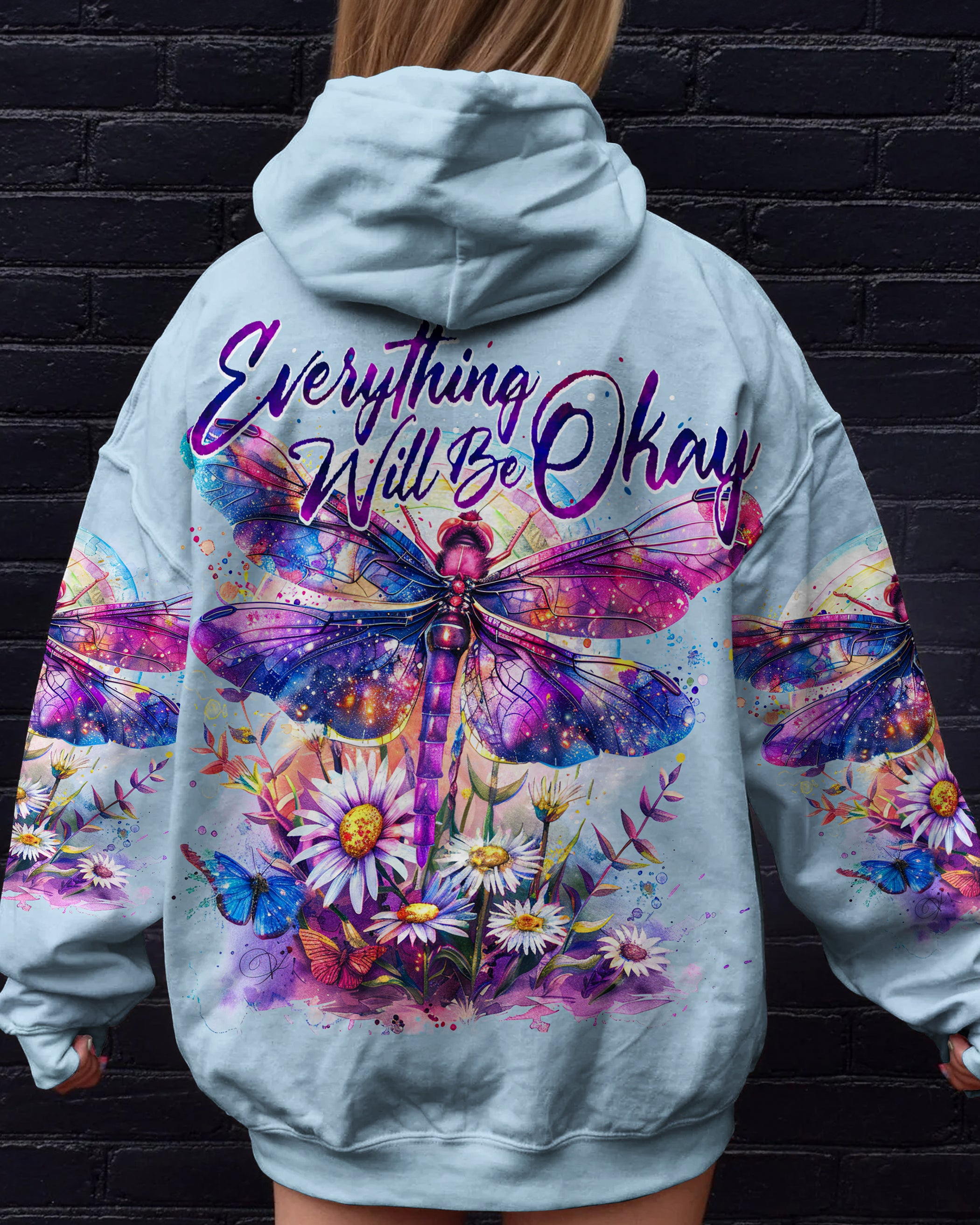 EVERYTHING WILL BE OKAY DRAGONFLY ALL OVER PRINT - TY0803242