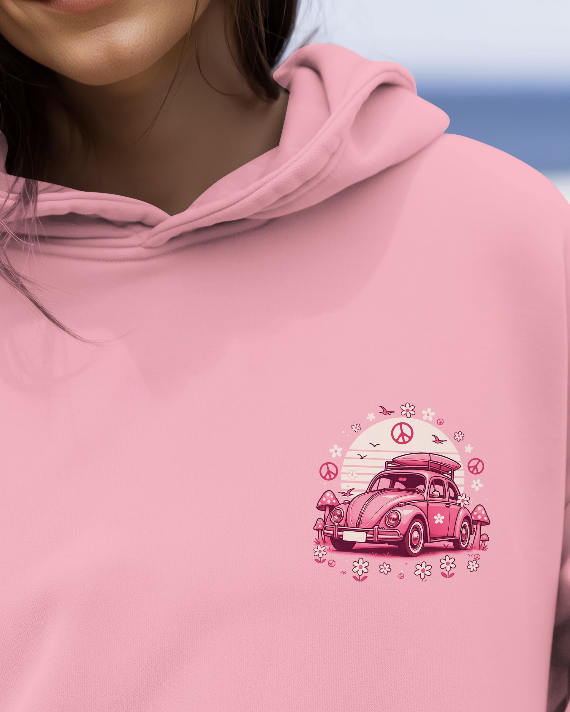RUNNING AGAINST THE WIND PINK CAR ALL OVER PRINT - TYTD2808252
