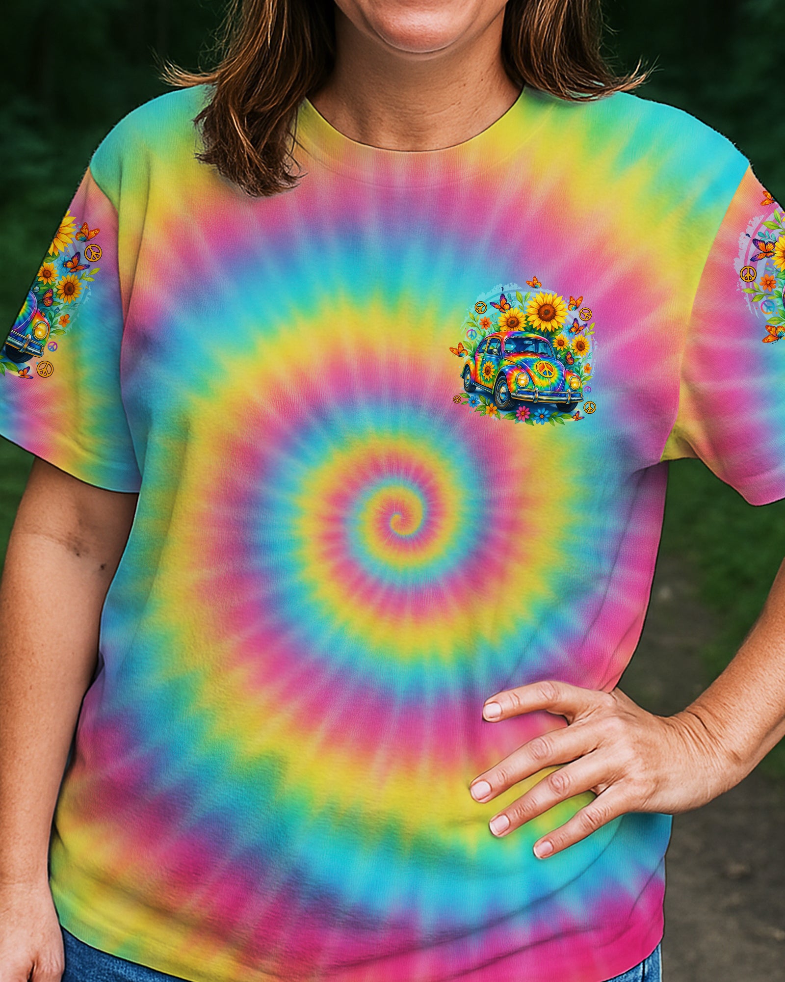 I'M NOT GETTING OLD HIPPIE CAR TIE DYE ALL OVER PRINT - TYTD2108251