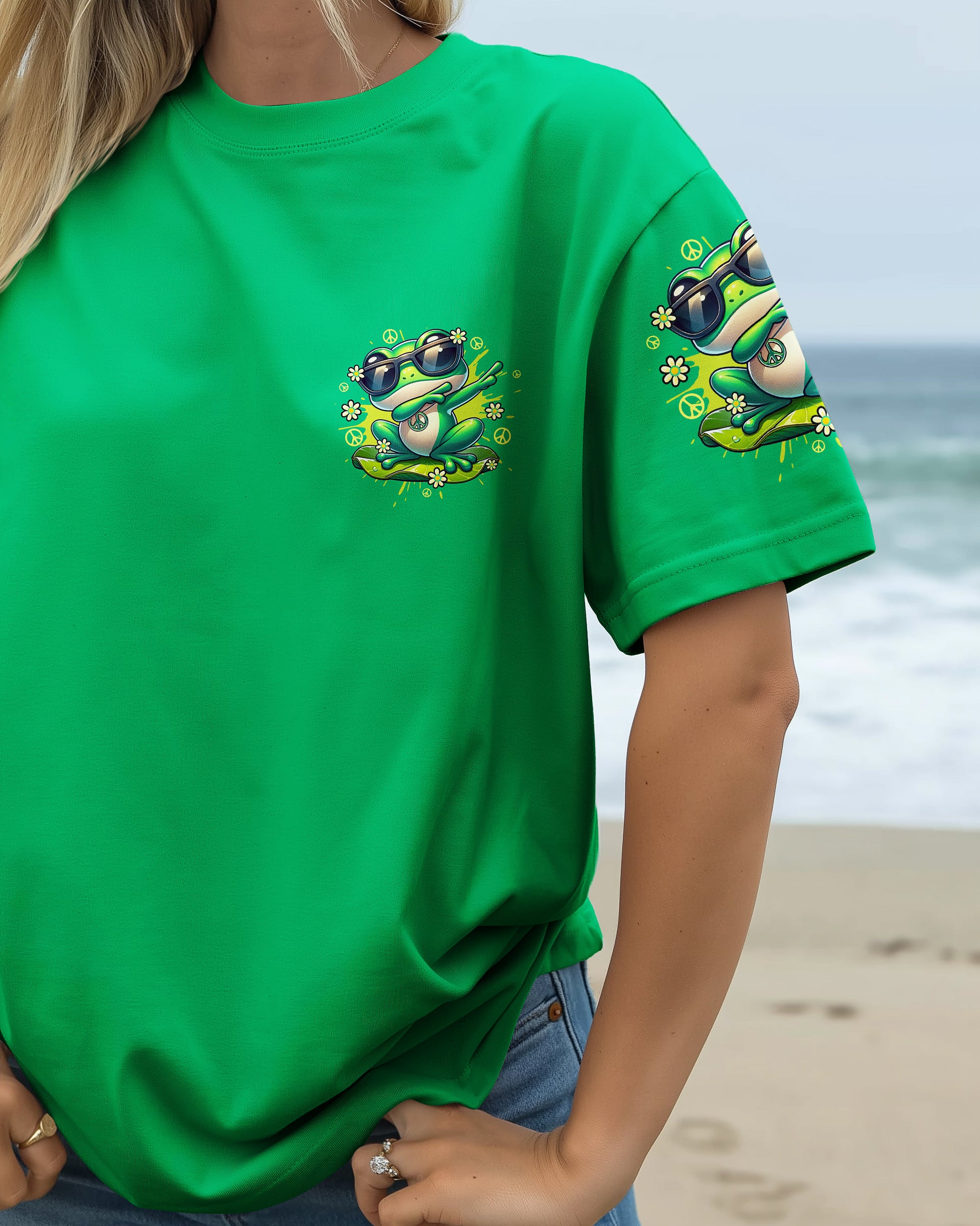 BE YOU THE WORLD WILL ADJUST FROG ALL OVER PRINT - TYTD2708253