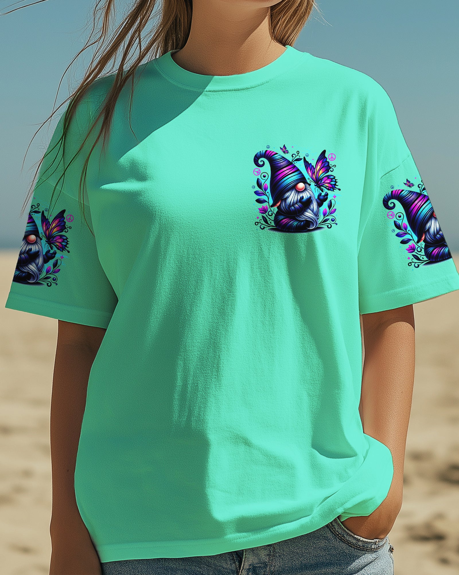 IN A WORLD WHERE YOU CAN BE ANYTHING BE KIND GNOME BUTTERFLY ALL OVER PRINT - TYTD3107251
