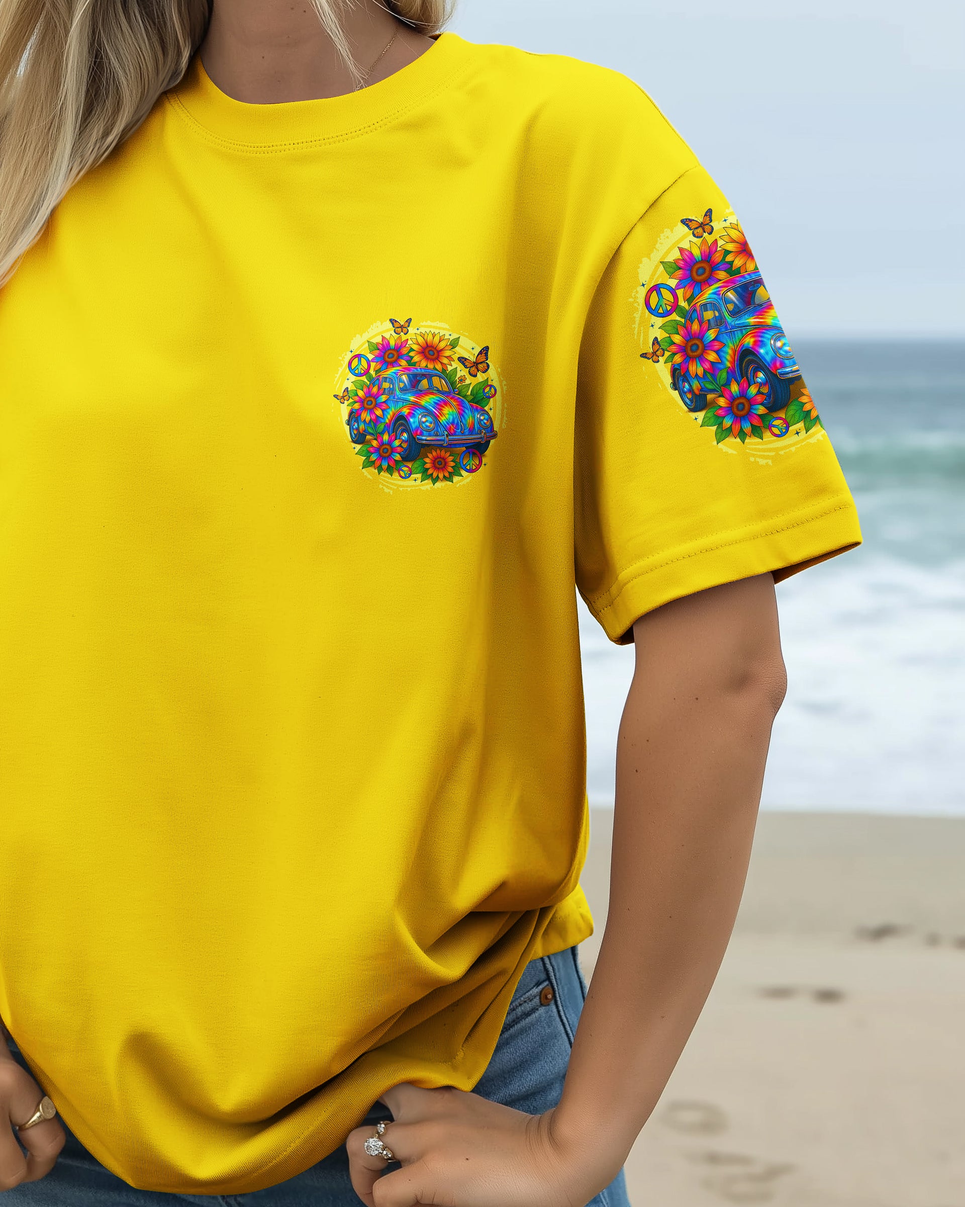 DON'T WORRY BE HIPPIE CAR ALL OVER PRINT - TYTD2608252