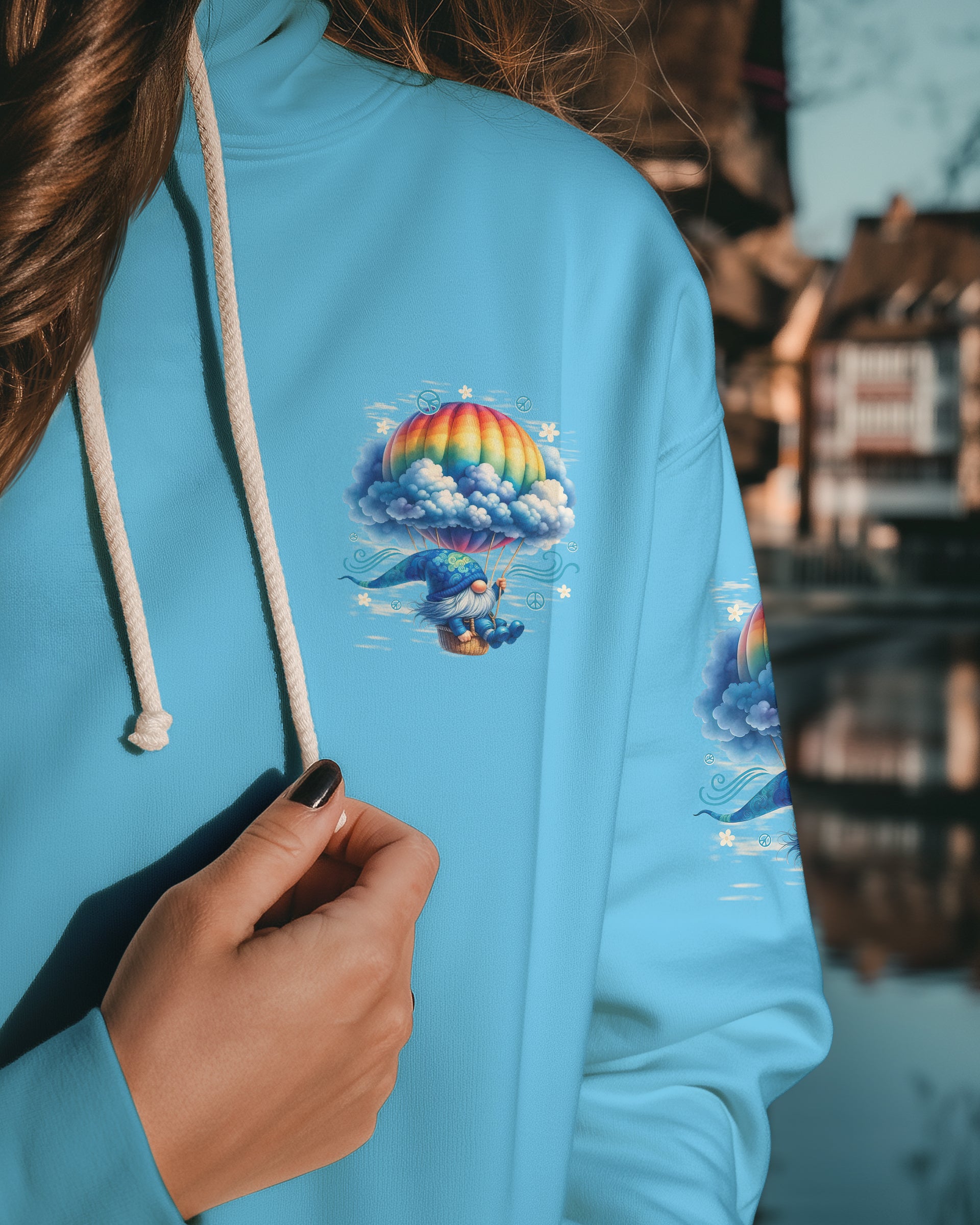 RUNNING AGAINST THE WIND GNOME ALL OVER PRINT - TYTD1109251