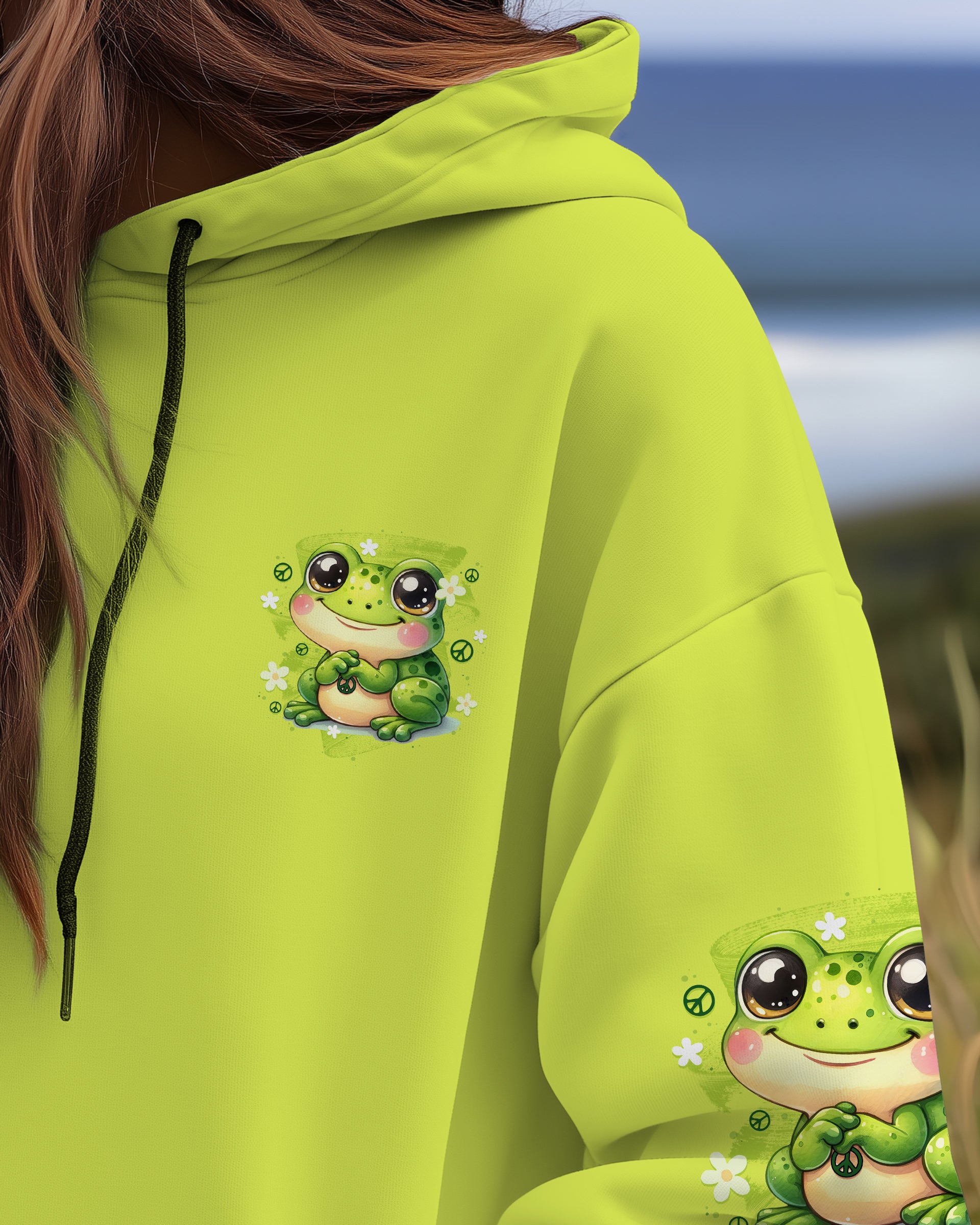 BE YOU THE WORLD WILL ADJUST FROG ALL OVER PRINT - TYTD0409253