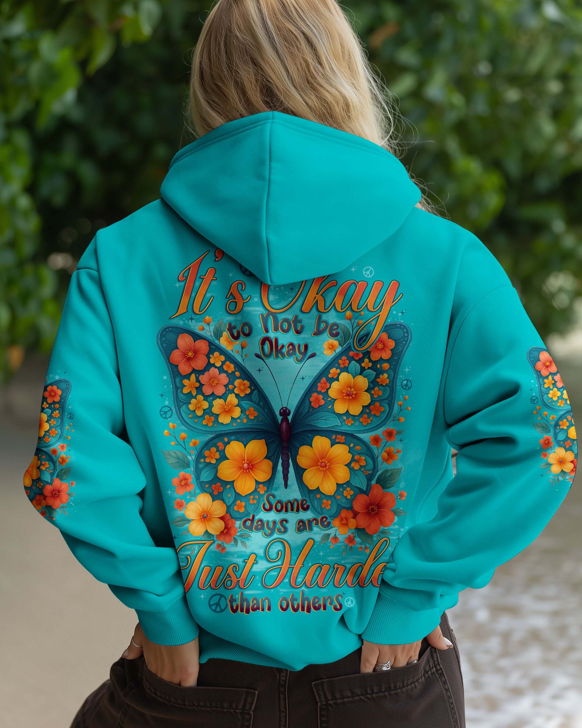 IT'S OKAY TO NOT BE OKAY BUTTERFLY ALL OVER PRINT - TYTD0409251