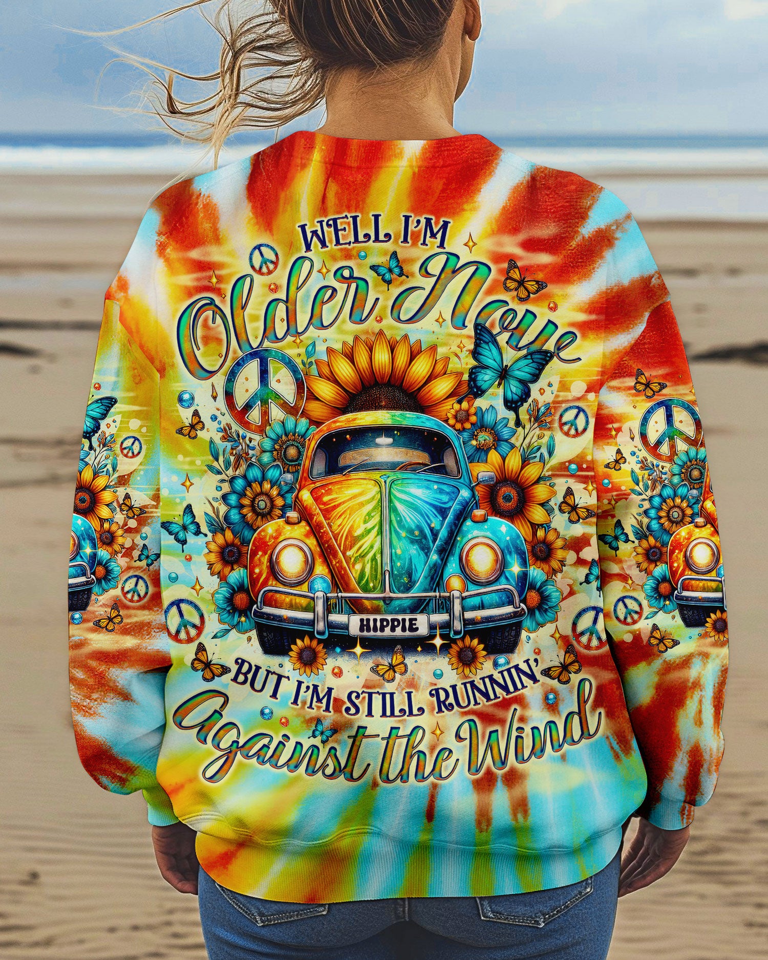 RUNNING AGAINST THE WIND CAR TIE DYE ALL OVER PRINT - TLNO1002253