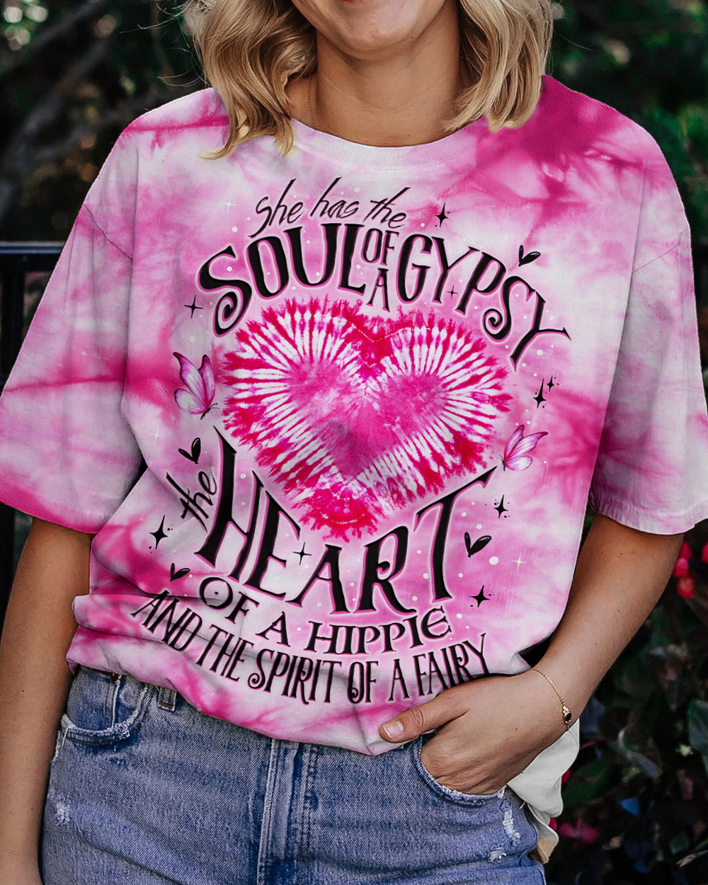 SPIRIT OF A FAIRY PINK TIE DYE ALL OVER PRINT - TY1005232