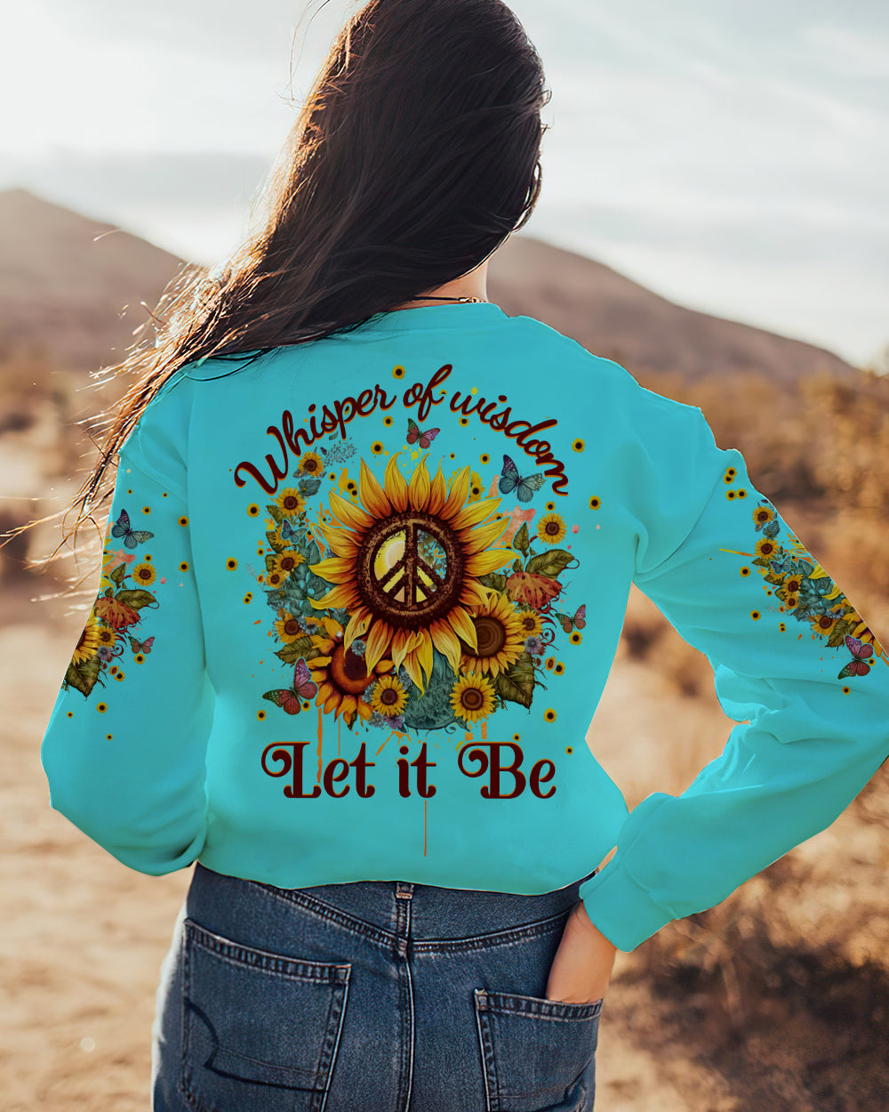 WHISPER OF WISDOM SUNFLOWER ALL OVER PRINT - YHHG0902232