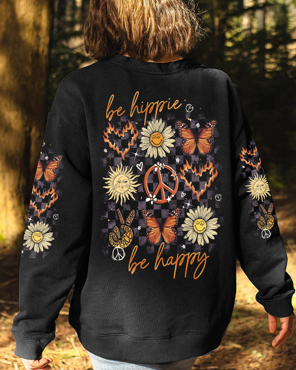 BE HIPPIE BE HAPPY ALL OVER PRINT - TY1002231