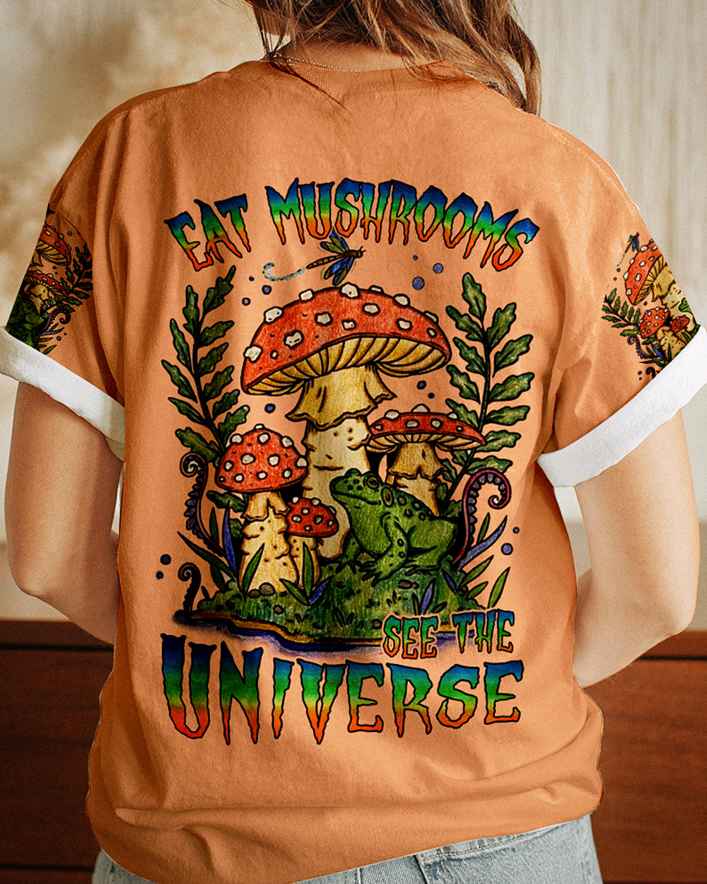 EAT MUSHROOMS SEE THE UNIVERSE ALL OVER PRINT - YHLN2102231