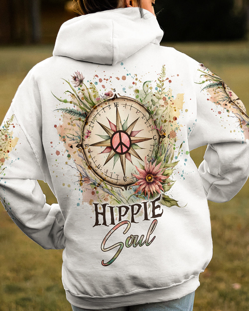 HIPPIE SOUL FLOWER COMPASS ALL OVER PRINT - YHLN2302231