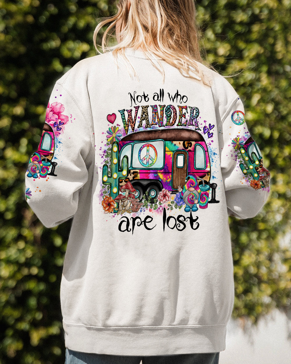 NOT ALL WHO WANDER ARE LOST VAN TIE DYE ALL OVER PRINT - TL0402233