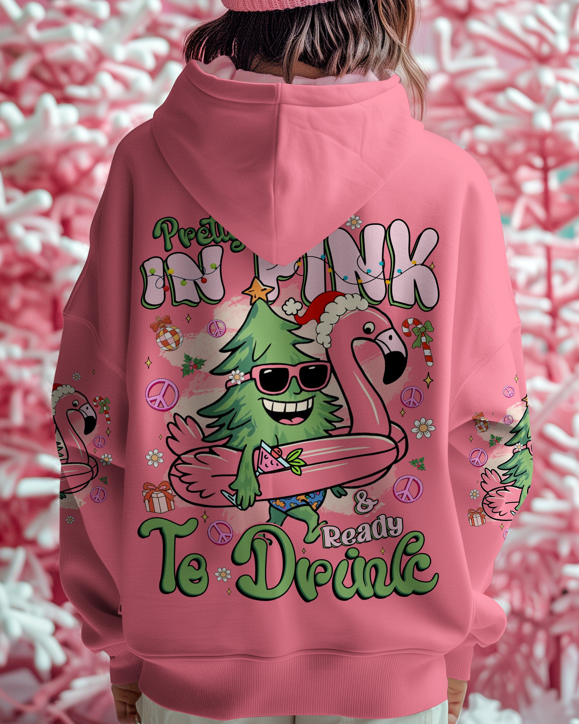 PRETTY IN PINK CHRISTMAS TREE ALL OVER PRINT - TYQY1910241