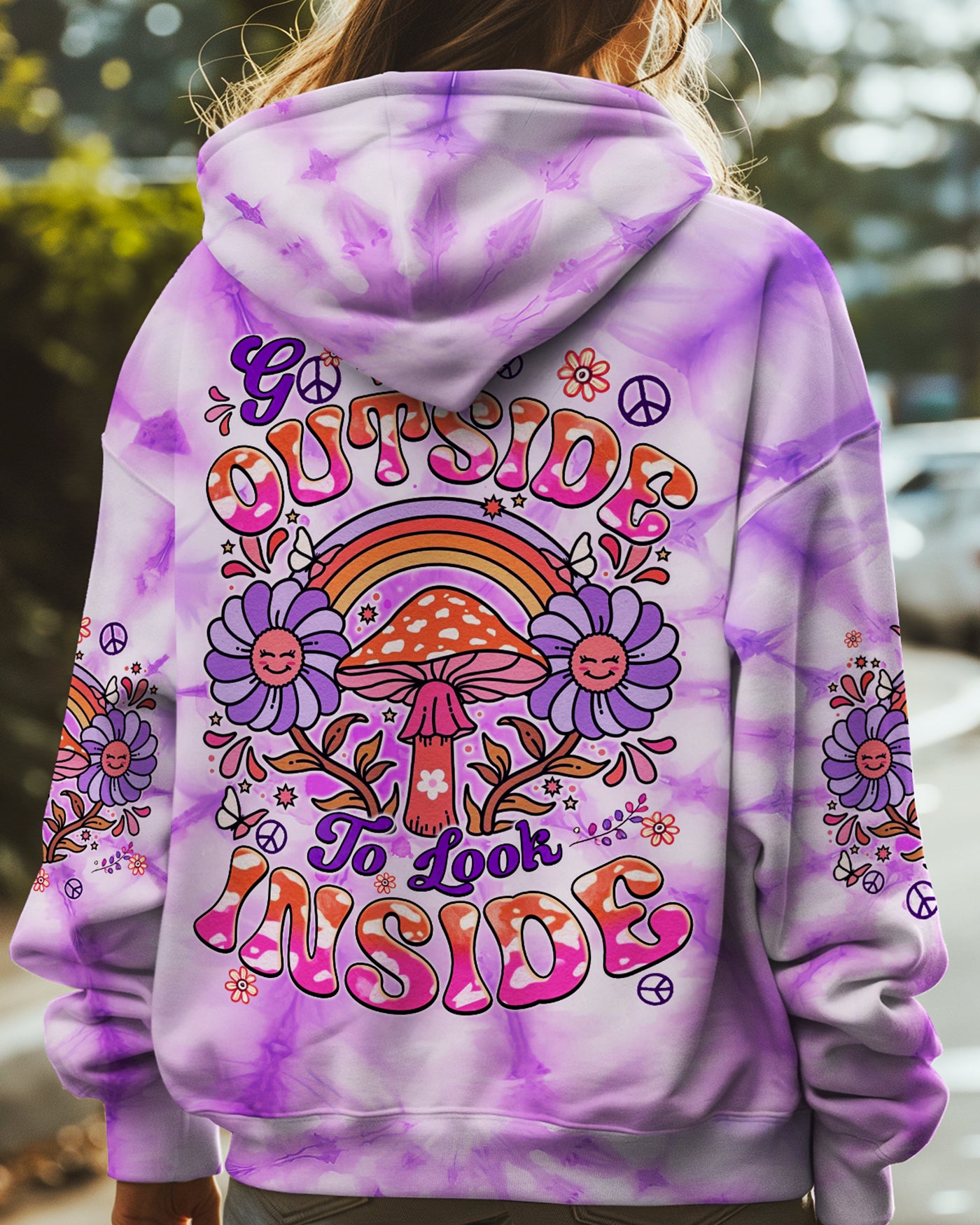 GO OUTSIDE TO LOOK INSIDE TIE DYE ALL OVER PRINT - TYQY2308243
