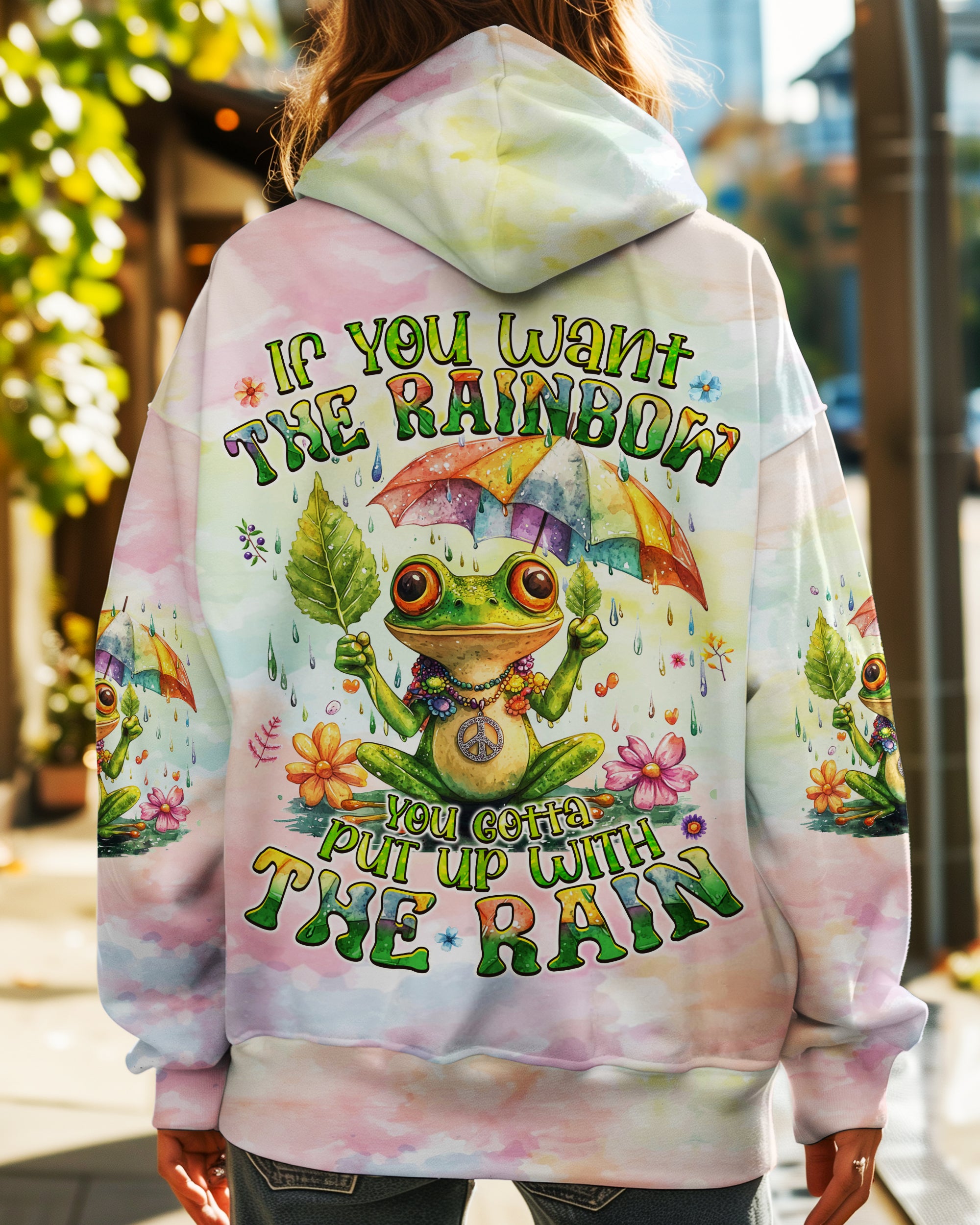 PUT UP WITH THE RAIN FROG ALL OVER PRINT - TYQY0909242
