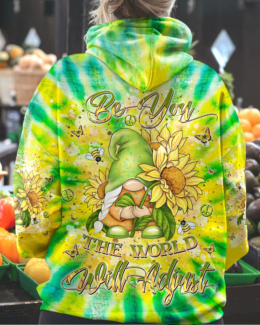 BE YOU THE WORLD WILL ADJUST FROG ALL OVER PRINT - YHKD2901242