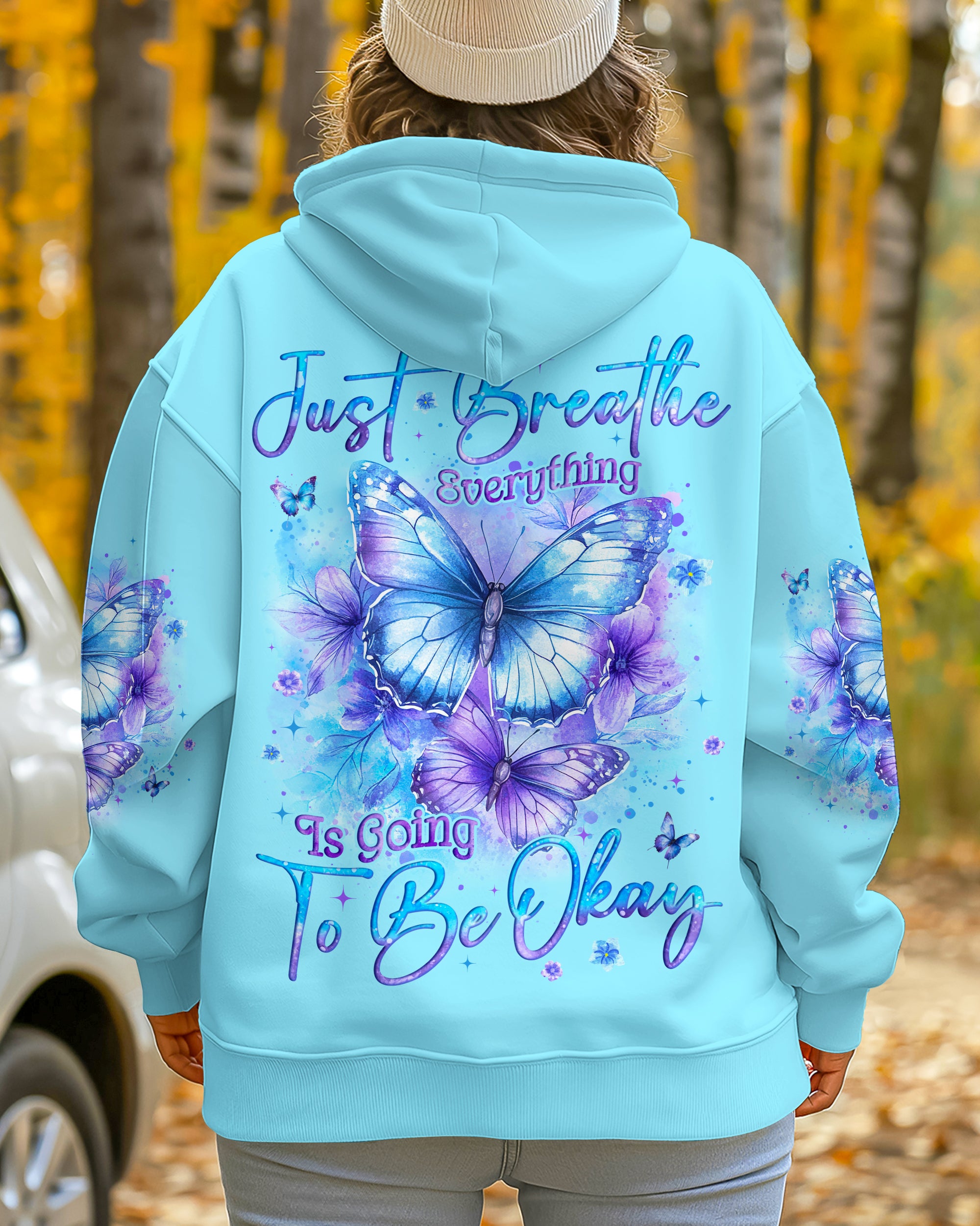 JUST BREATHE BUTTERFLIES ALL OVER PRINT - TYQY0701252