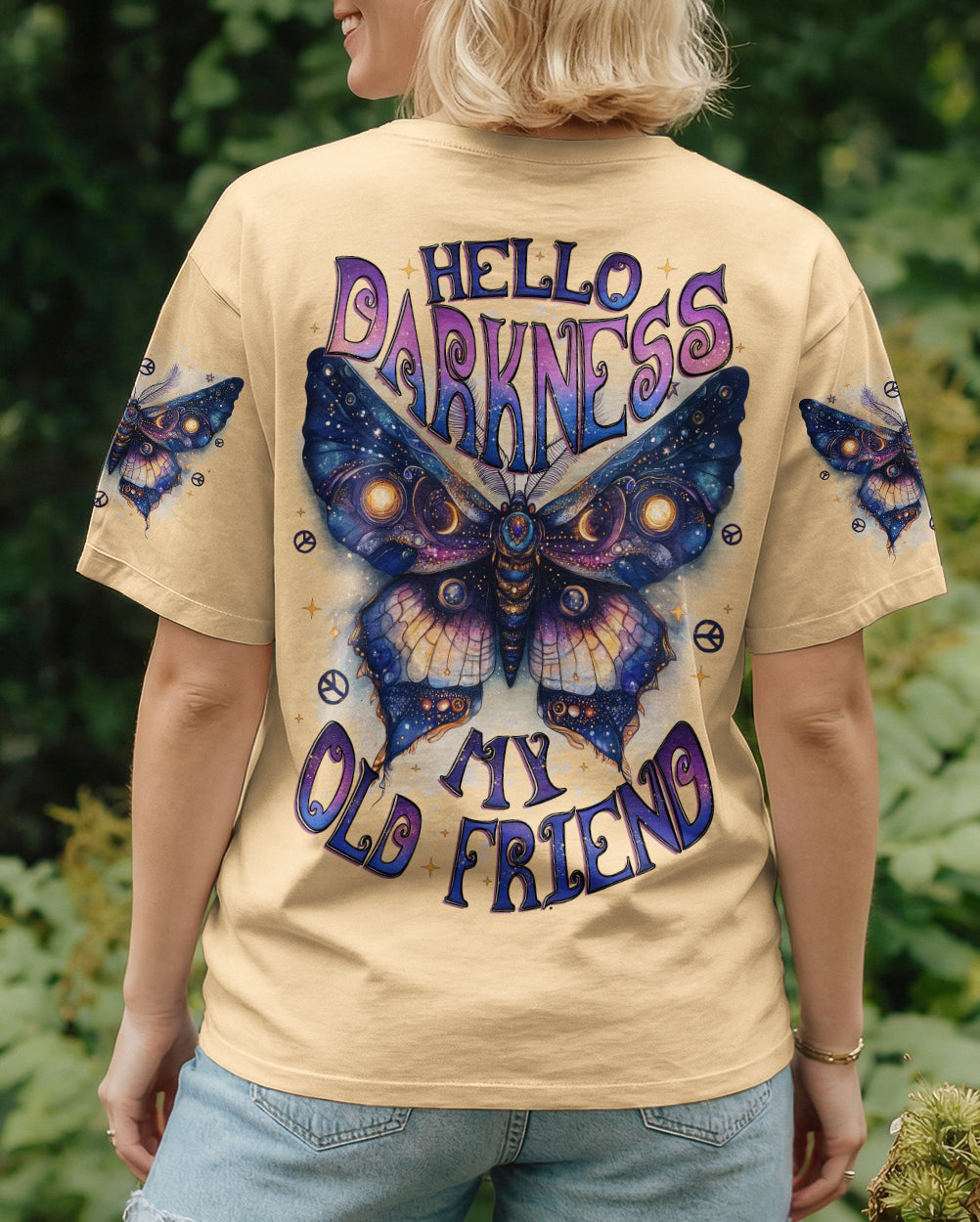 HELLO DARKNESS MY OLD FRIEND BUTTERFLY ALL OVER PRINT - TYTD0302251
