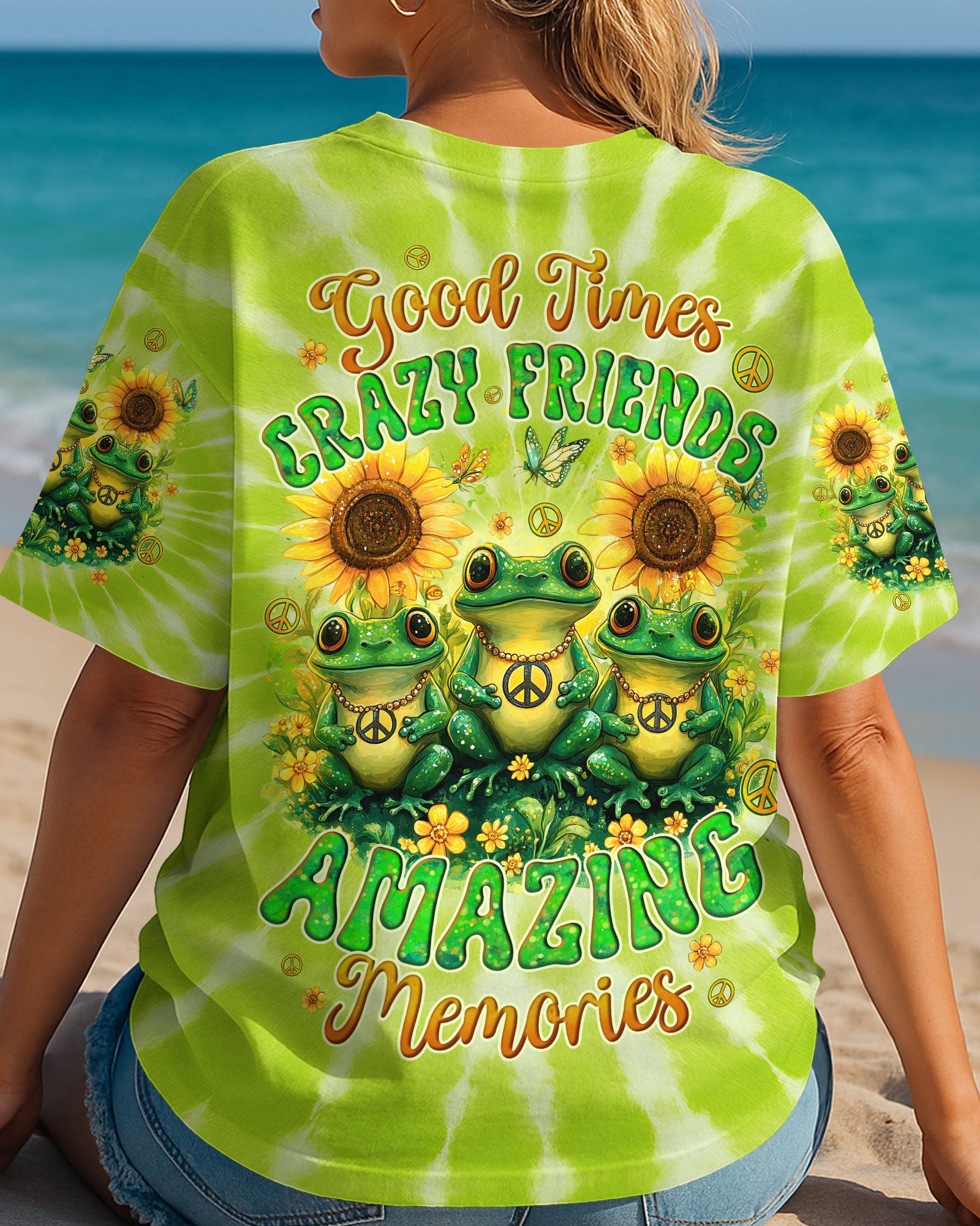 GOOD TIMES CRAZY FRIEND FROG TIE DYE ALL OVER PRINT - TYQY0605253