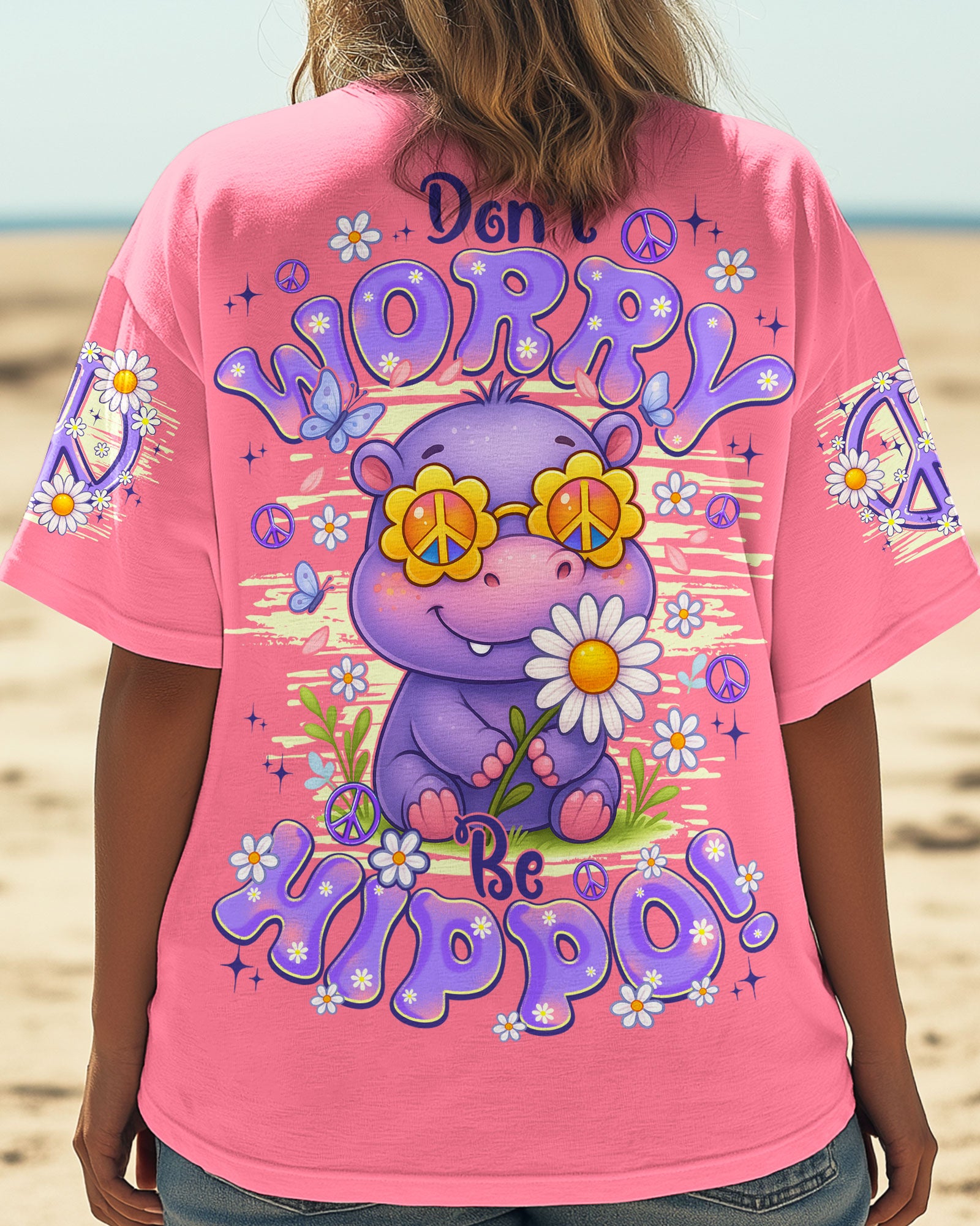 DON'T WORRY BE HIPPO ALL OVER PRINT - TYQY1906254