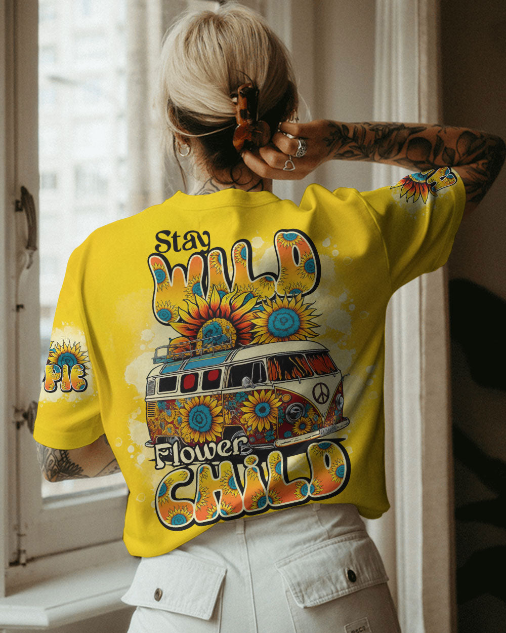 STAY WILD FLOWER CHILD SUNFLOWER ALL OVER PRINT - TLNO1503233