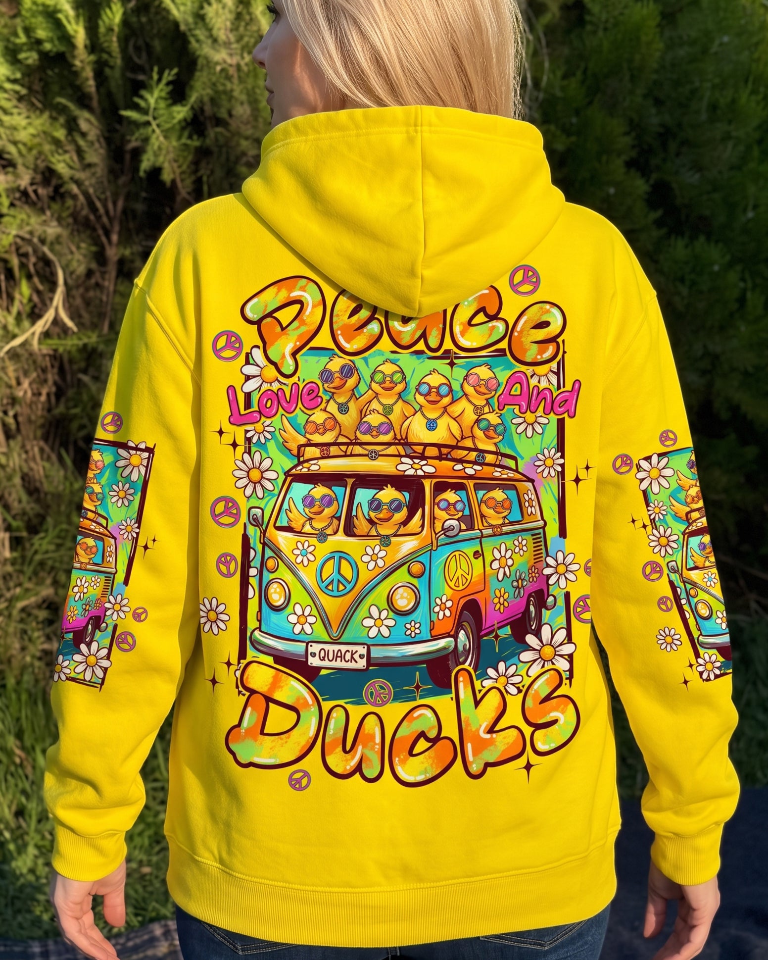 PEACE LOVE AND DUCKS ALL OVER PRINT - TYPQ2407263