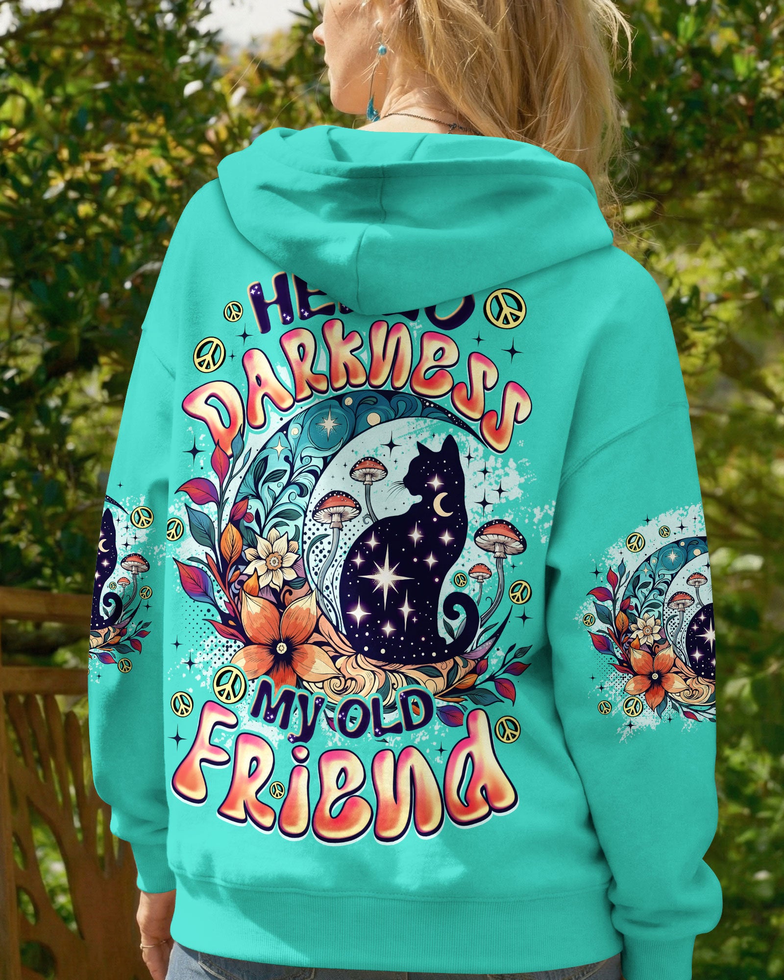 HELLO DARKNESS MY OLD FRIEND CAT ALL OVER PRINT - TYQY0602261