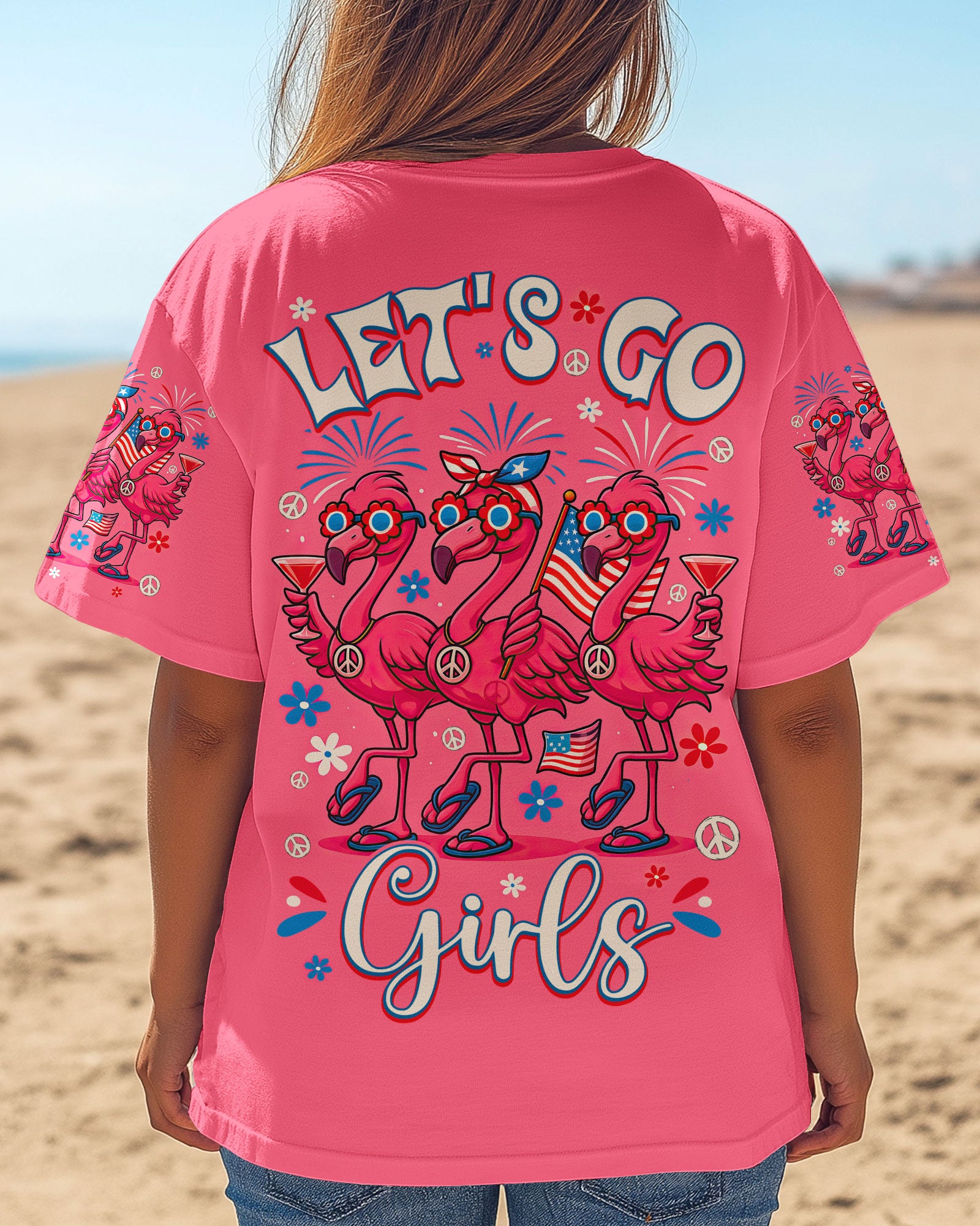 LET'S GO GIRLS FLAMINGO ALL OVER PRINT - TYQY0905255