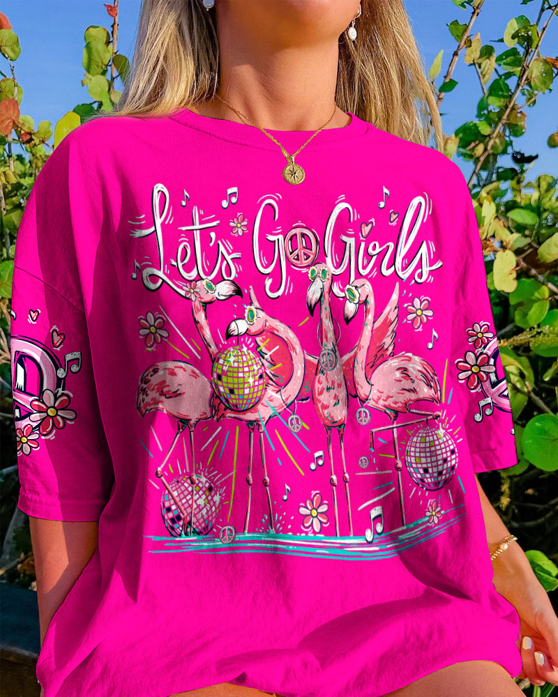 LET'S GO GIRLS FLAMINGO ALL OVER PRINT - TY0407235