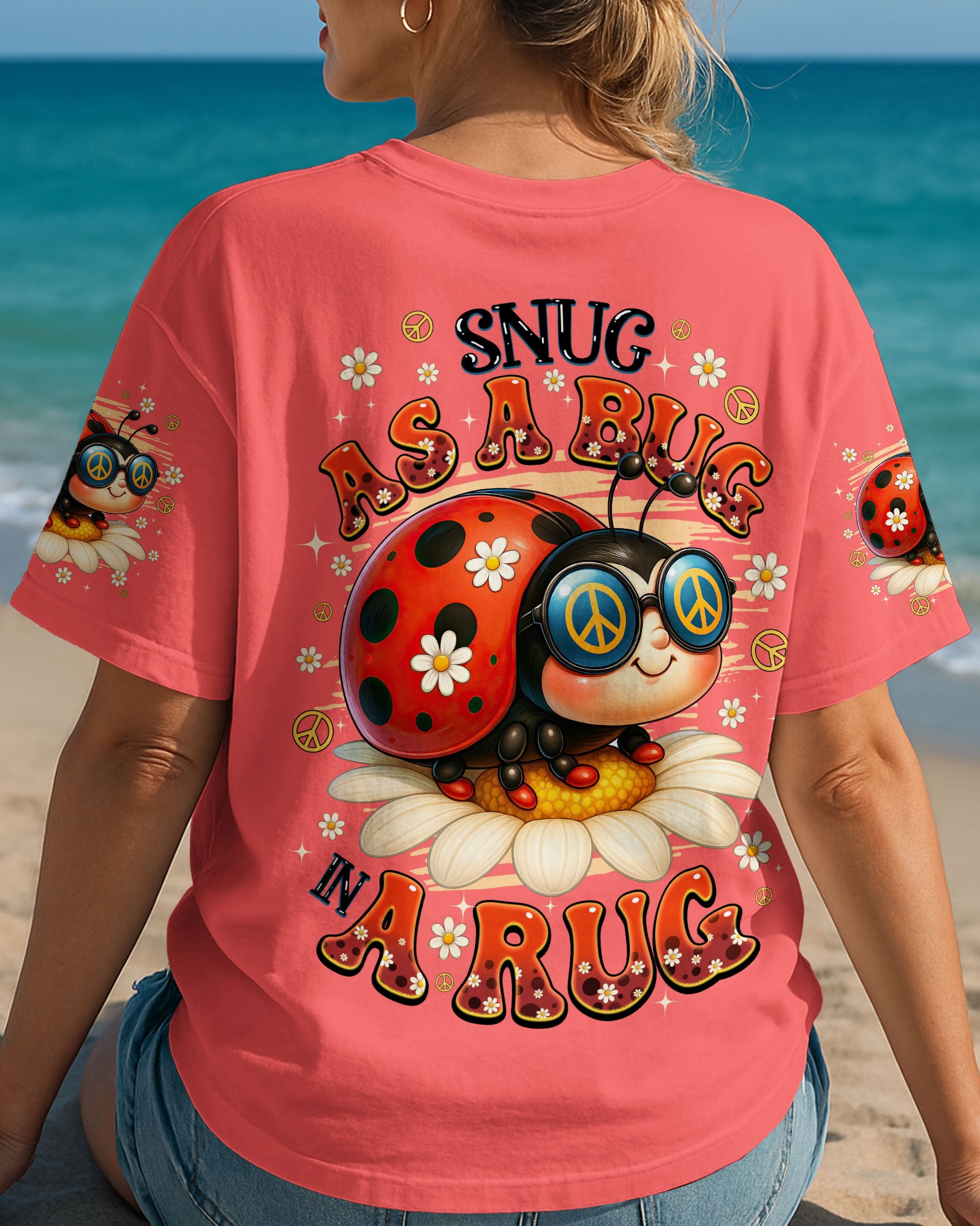 SNUG AS A BUG IN A RUG LADYBUG ALL OVER PRINT - TYQY2706251