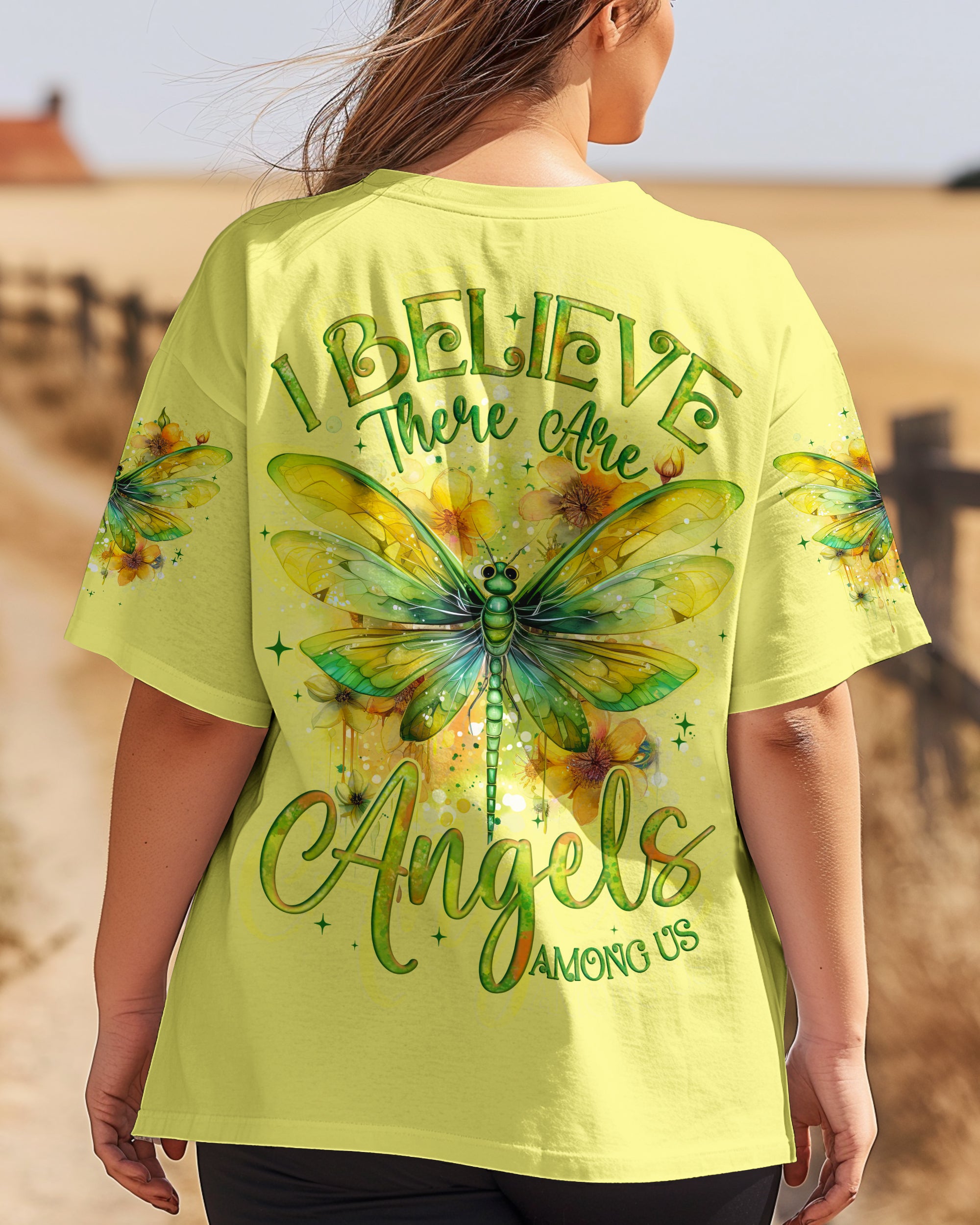 I BELIEVE THERE ARE ANGELS AMONG US DRAGONFLY ALL OVER PRINT - TYQY1203252