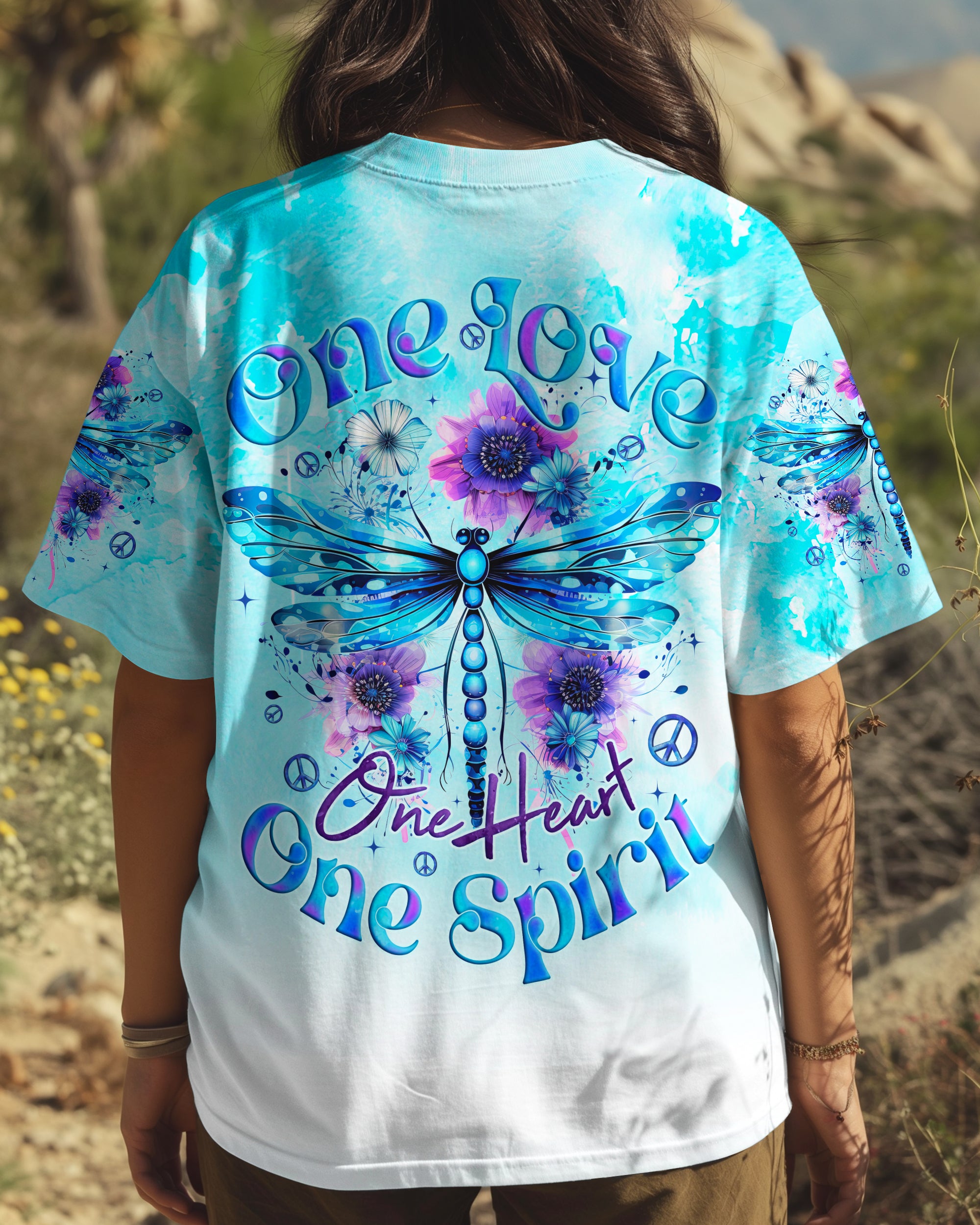 ONE LOVE ONE HEART ONE SPIRIT DRAGONFLY ALL OVER PRINT - TYQY1303252