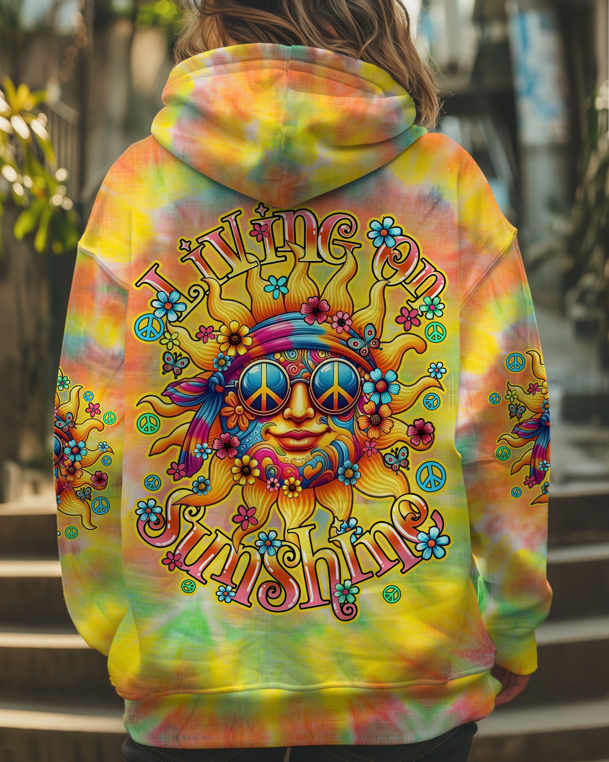 LIVING ON SUNSHINE TIE DYE ALL OVER PRINT - TY0412241