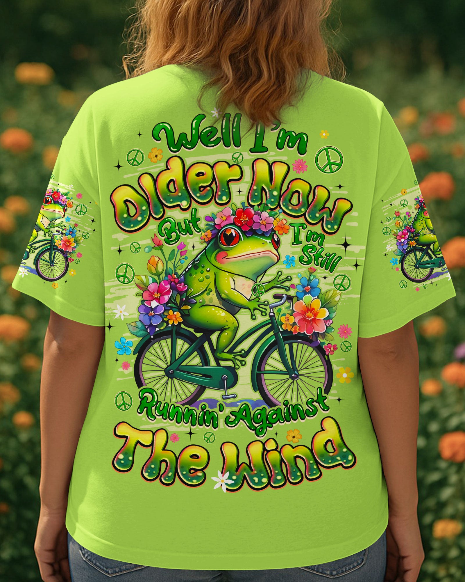 RUNNING AGAINST THE WIND FROG ALL OVER PRINT - TYQY3107251