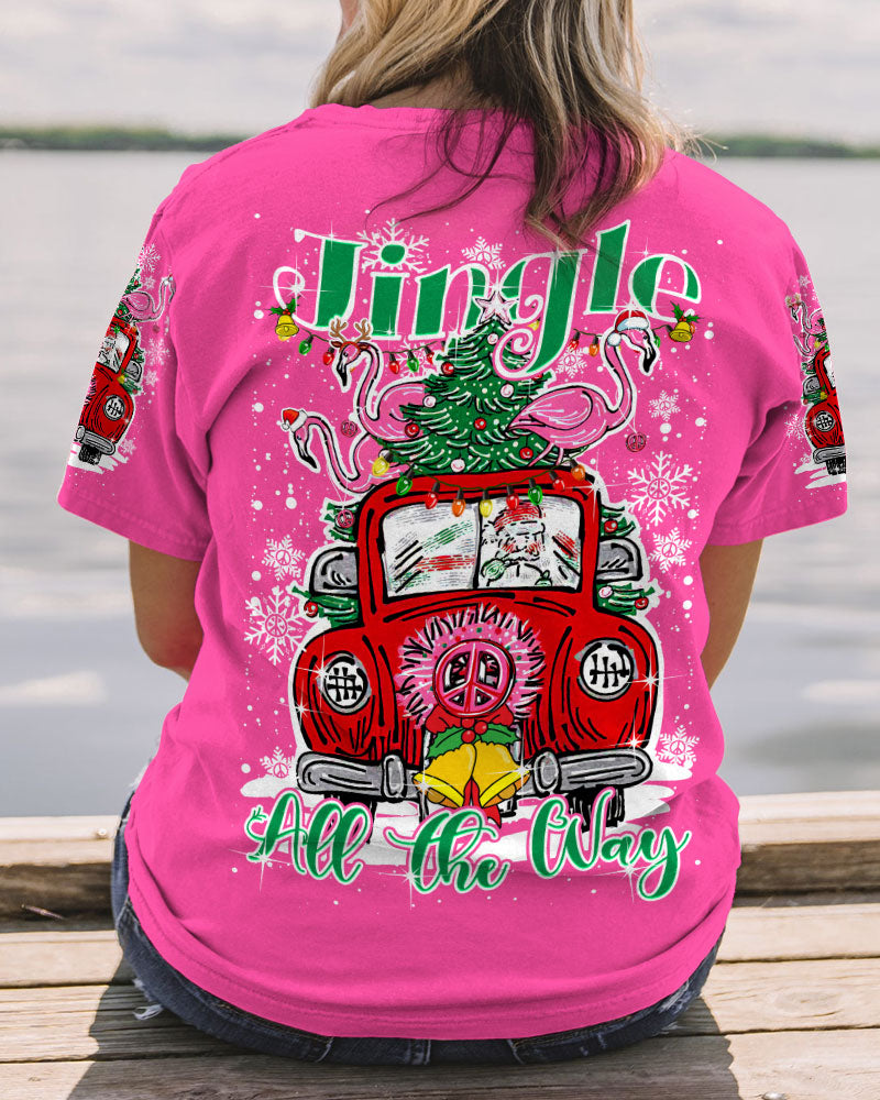 JINGLE ALL THE WAY FLAMINGO CHRISTMAS ALL OVER PRINT - TY0910231