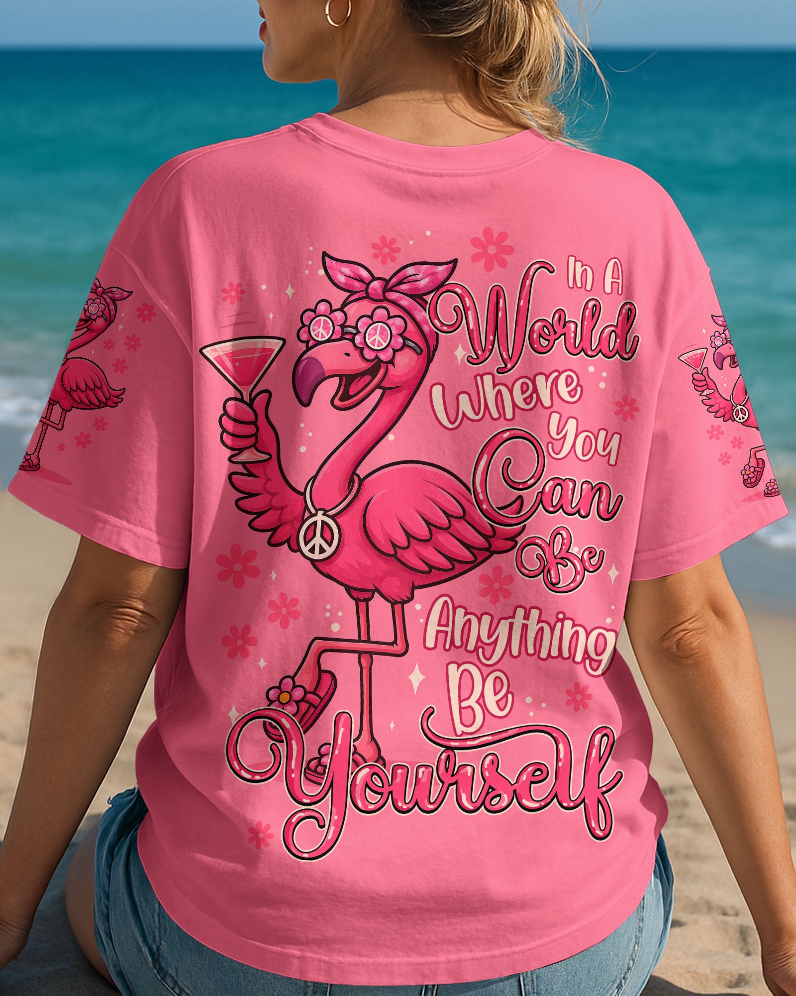BE YOURSELF FLAMINGO ALL OVER PRINT - TYQY2905252