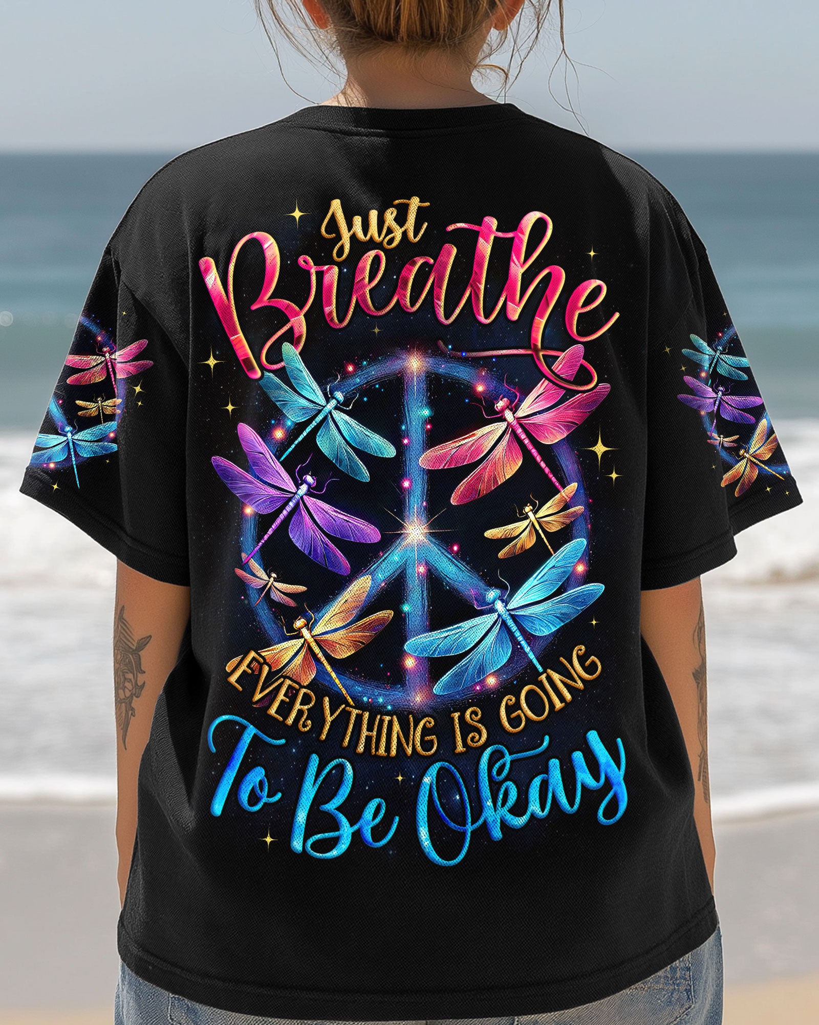 JUST BREATHE DRAGONFLIES ALL OVER PRINT - TYQY0804251