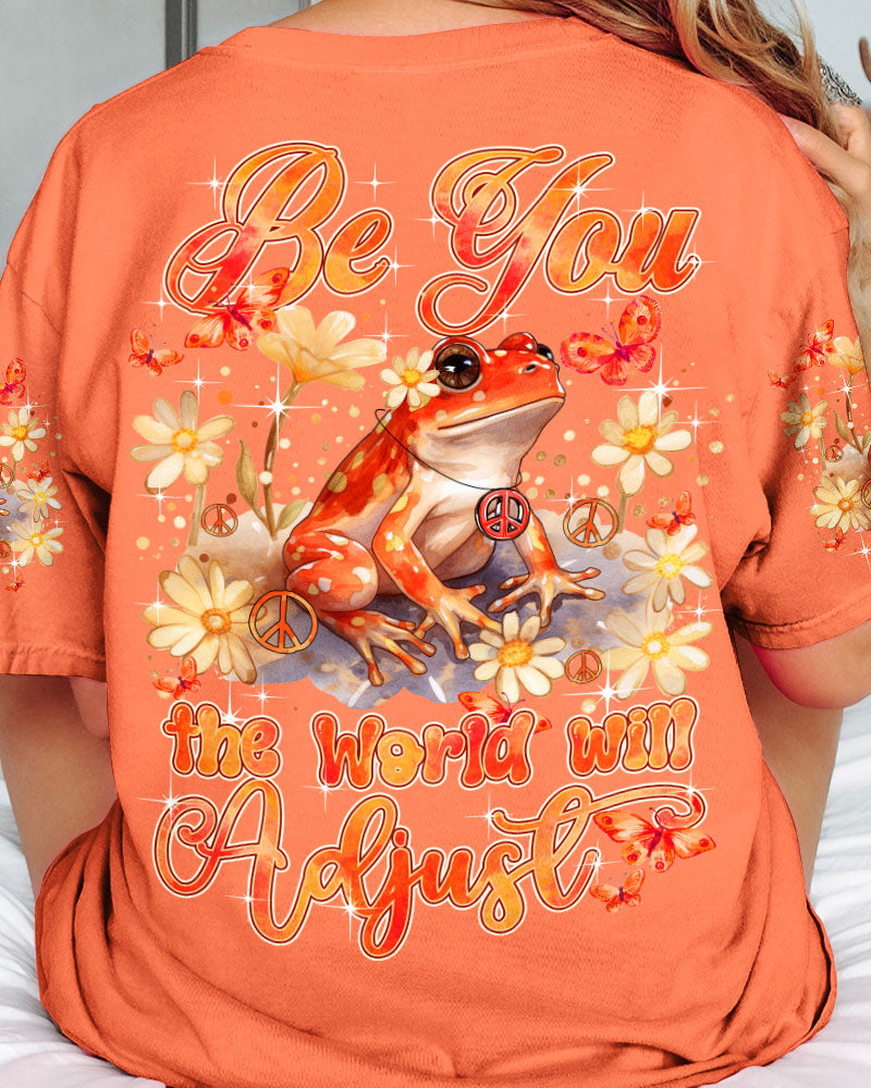 BE YOU THE WORLD WILL ADJUST FROG ALL OVER PRINT - TY2903242