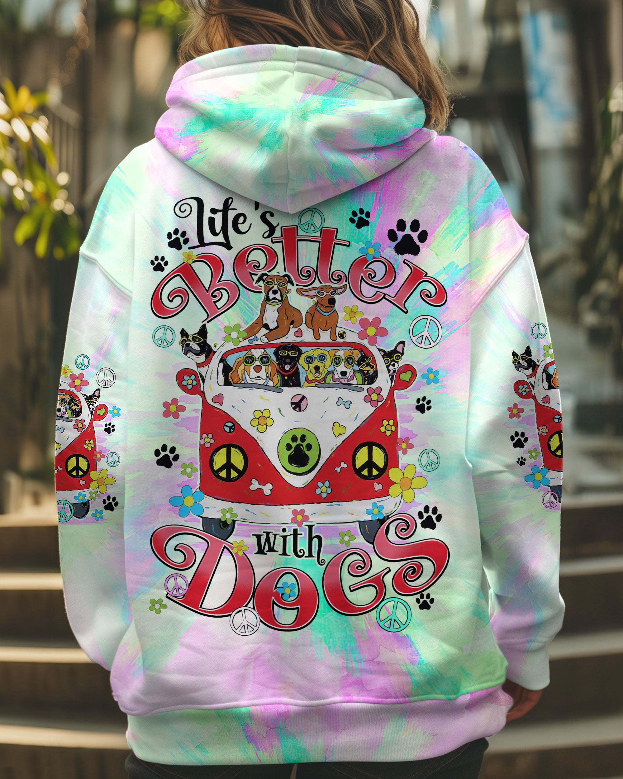 LIFE'S BETTER WITH DOGS ALL OVER PRINT - TY0412242