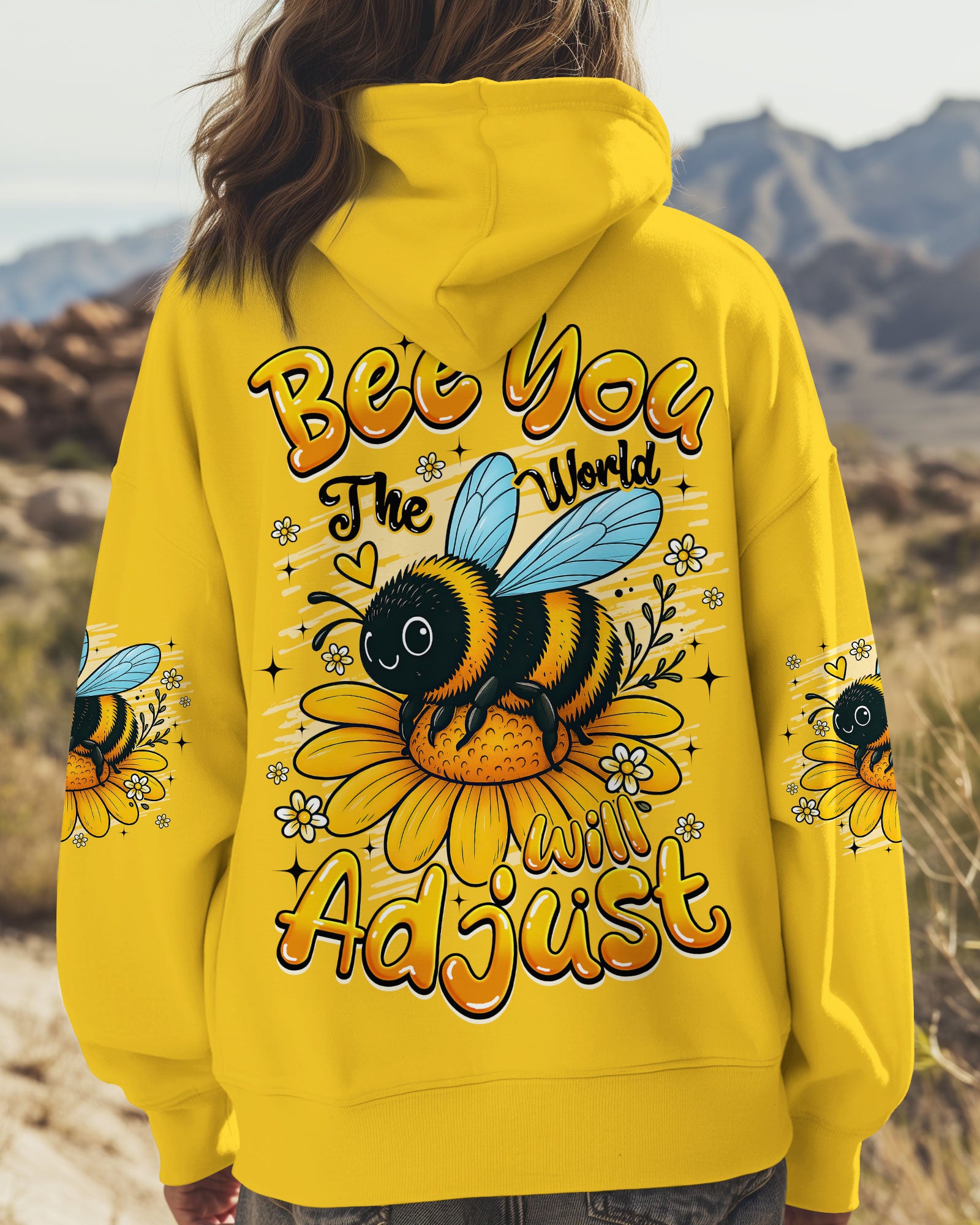 BEE YOU THE WORLD WILL ADJUST ALL OVER PRINT - TYQY1207251