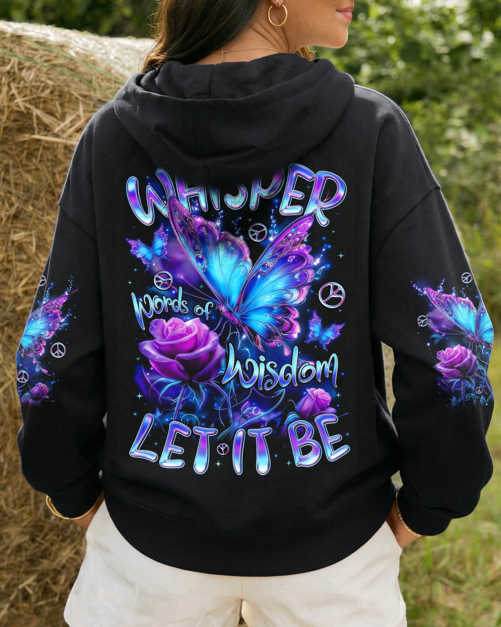WHISPER WORDS OF WISDOM LET IT BE BUTTERFLY ALL OVER PRINT - TYTD2302261
