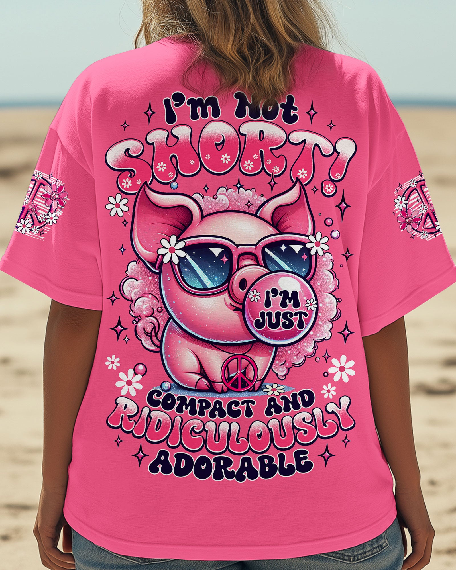 I'M NOT SHORT PIG HIPPIE ALL OVER PRINT - TY2606251