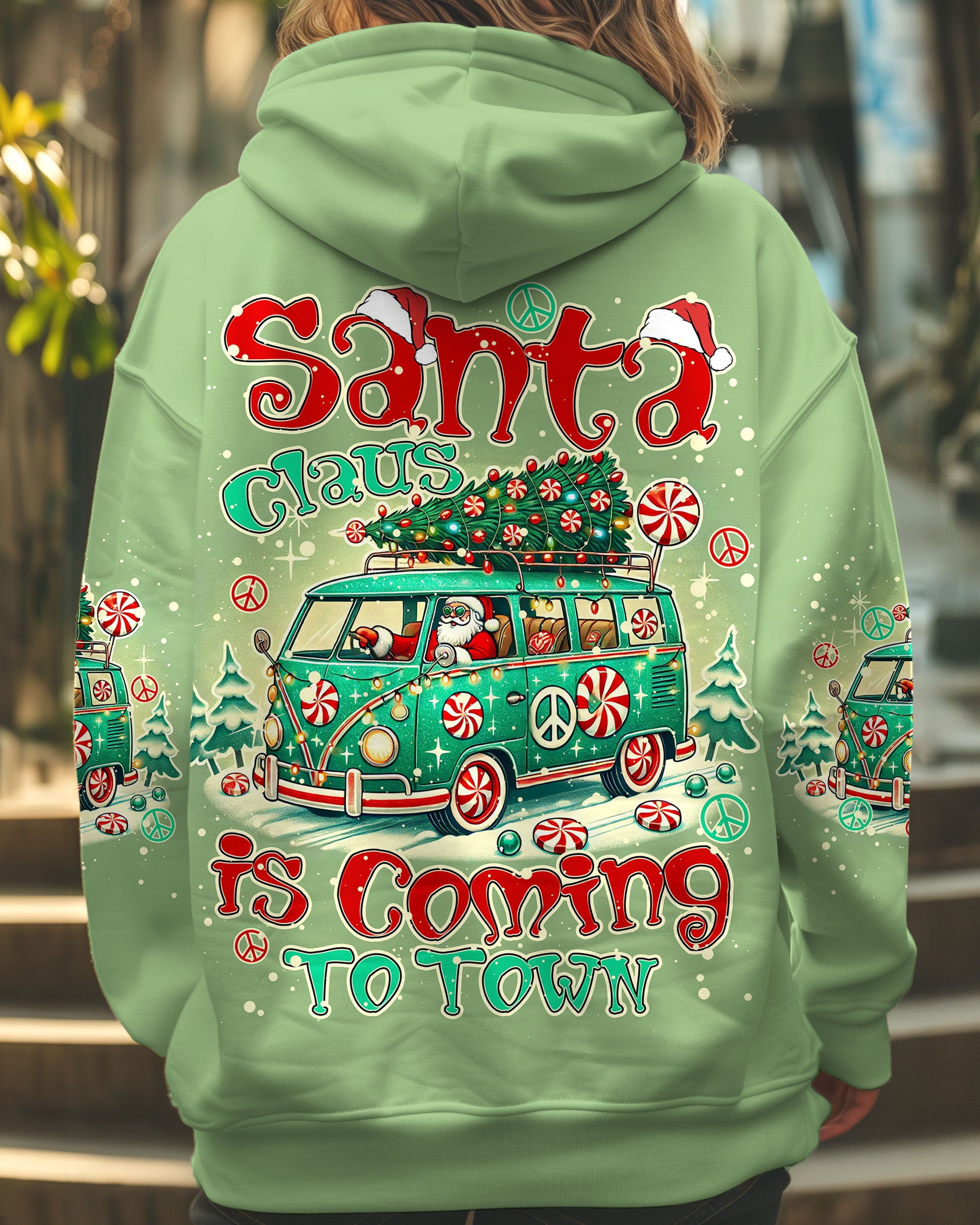 SANTA CLAUS IS COMING CHRISTMAS ALL OVER PRINT - TY0210241