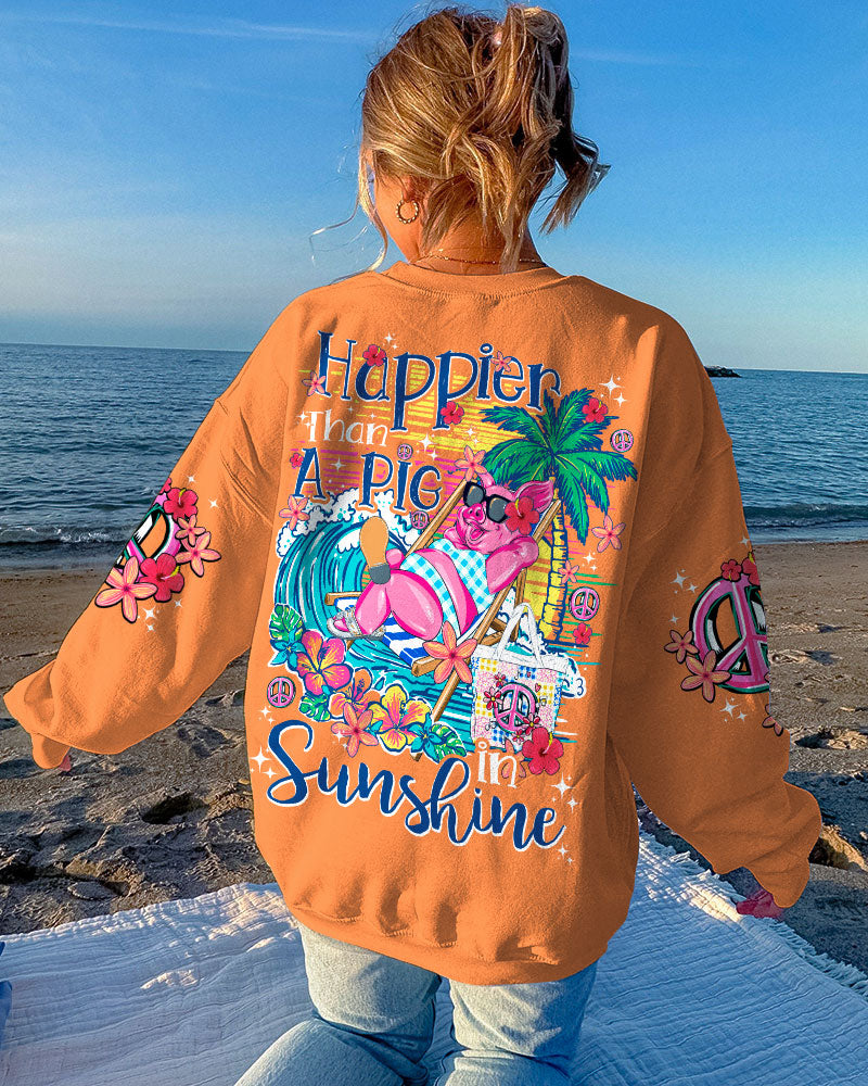 HAPPIER THAN A PIG IN SUNSHINE ALL OVER PRINT - TY0507233