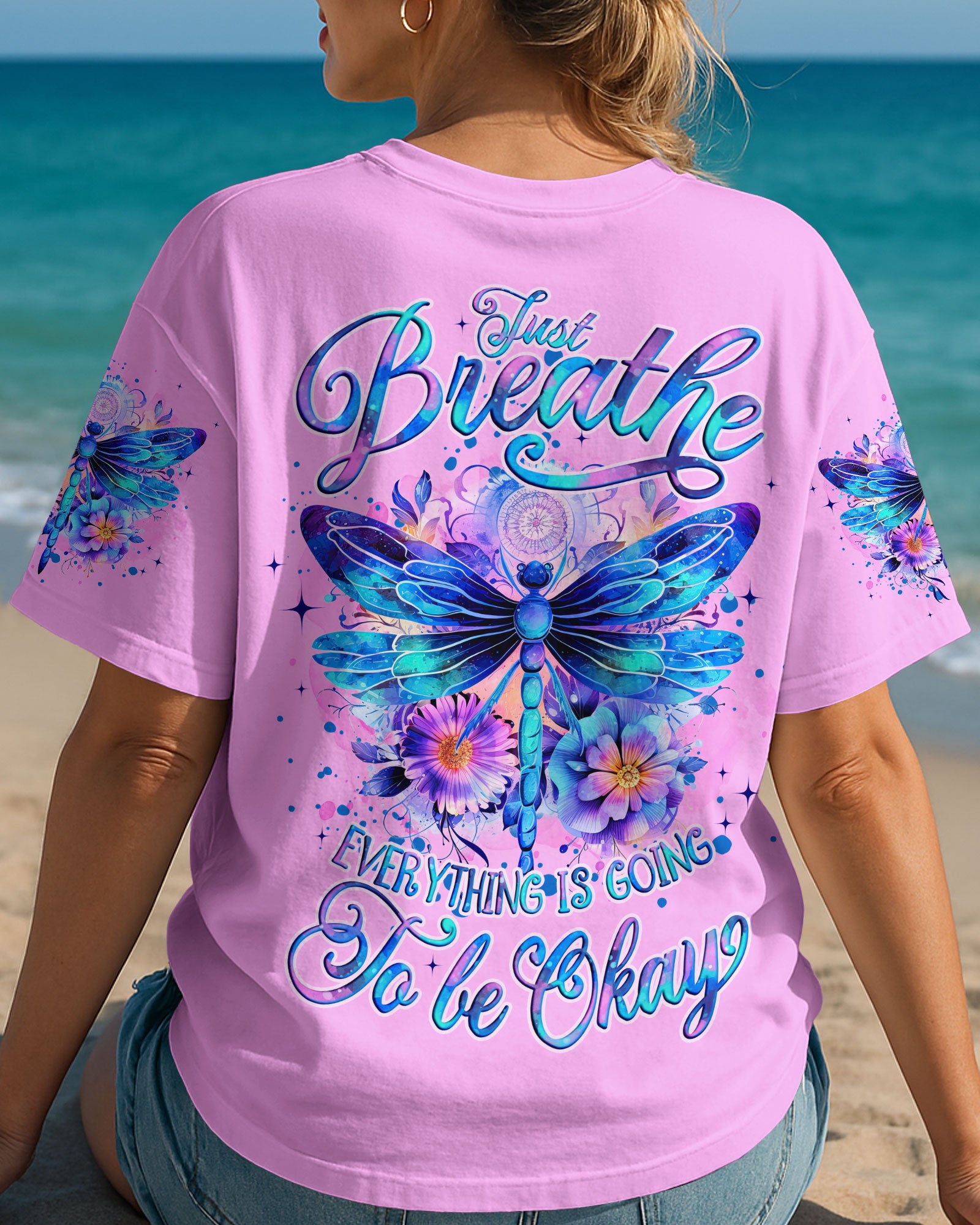 JUST BREATHE DRAGONFLY ALL OVER PRINT - TYQY1206254