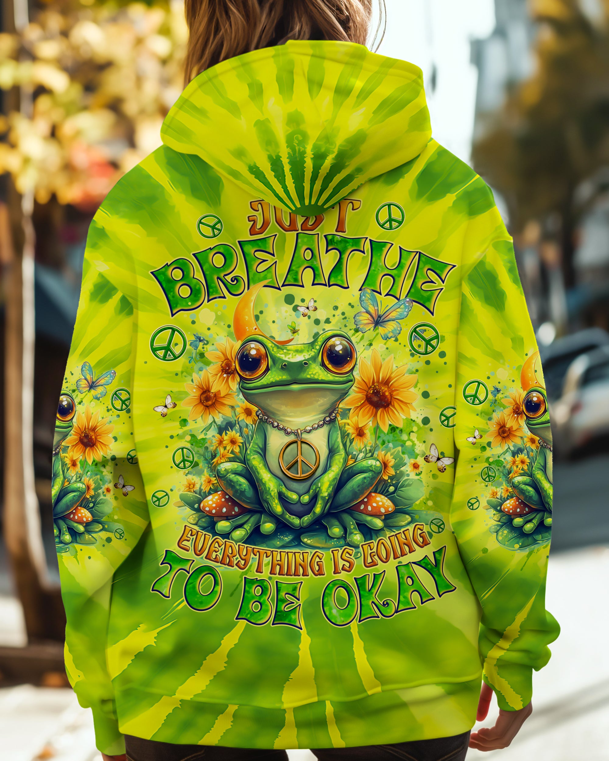 JUST BREATHE FROG TIE DYE ALL OVER PRINT - TYQY2101252