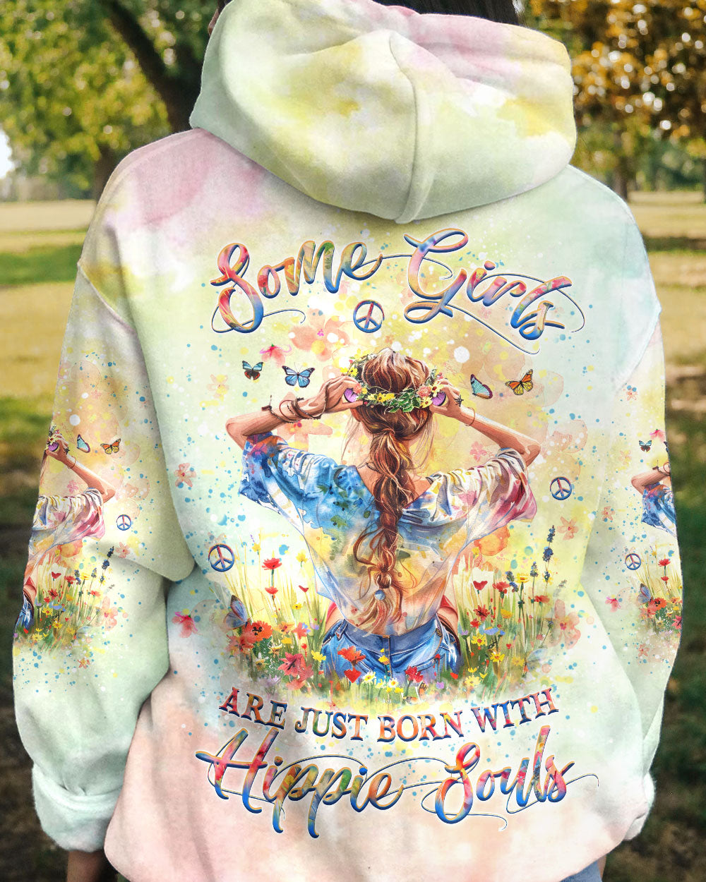 SOME GIRLS ARE JUST BORN WITH HIPPIE SOULS ALL OVER PRINT - YHKD0403243